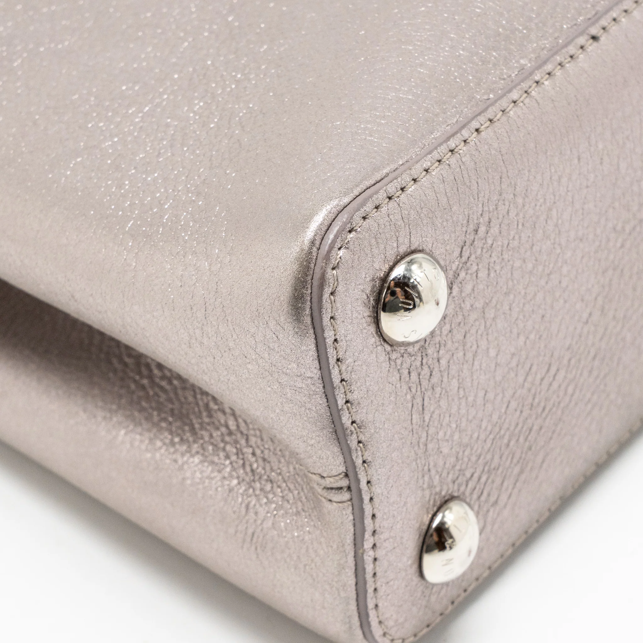 Louis Vuitton Capucines BB Taurillon Metallic Lilac/Dark Silver/Gold SHW - Image 9