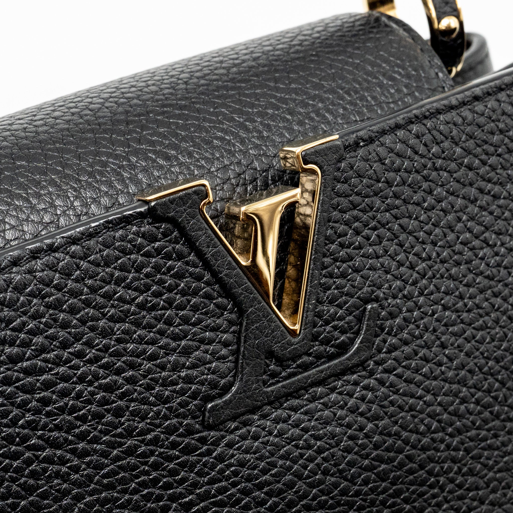 Louis Vuitton Capucines BB with Monogram Flower Embellishments Taurillon Black GHW - Image 14