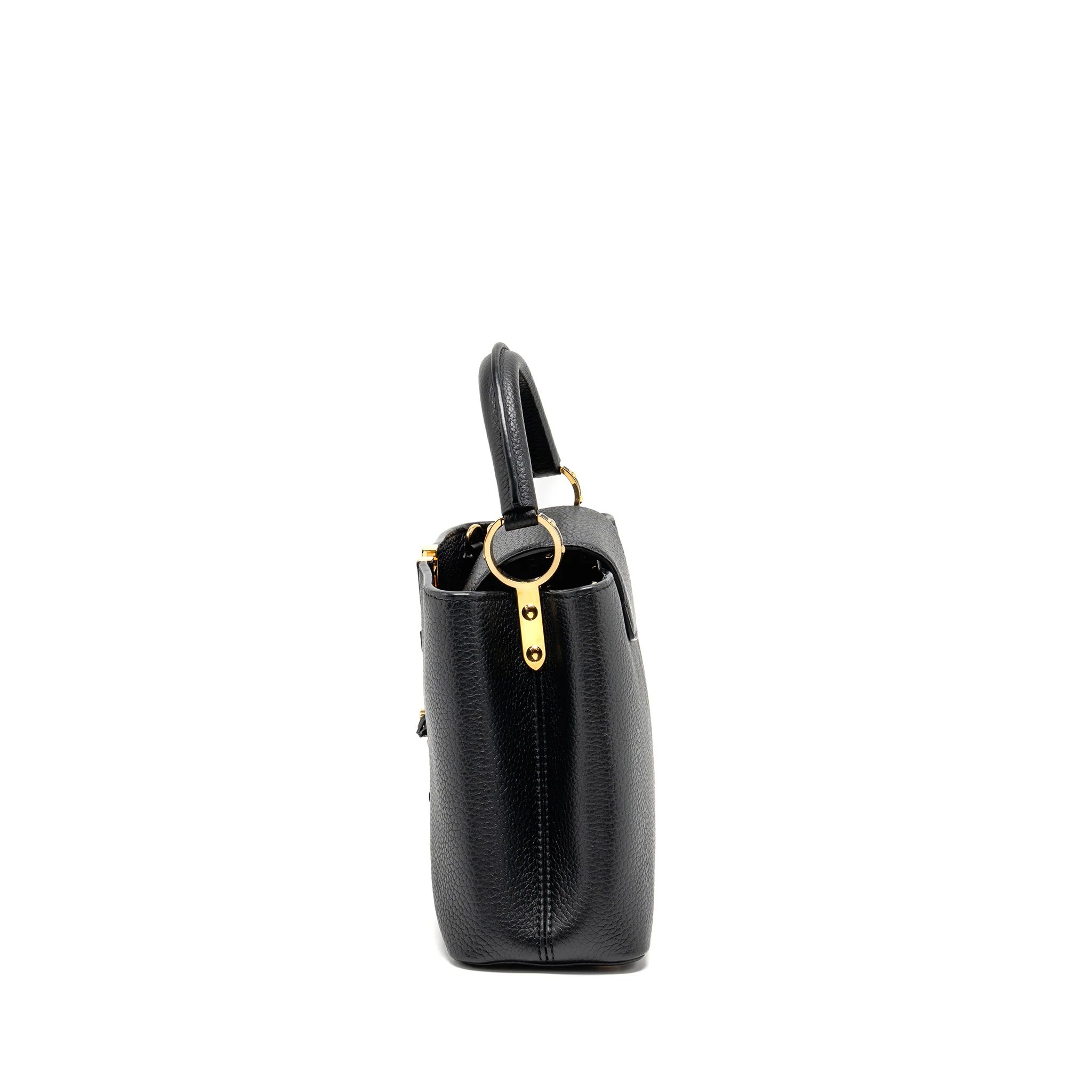 Louis Vuitton Capucines BB with Monogram Flower Embellishments Taurillon Black GHW - Image 4