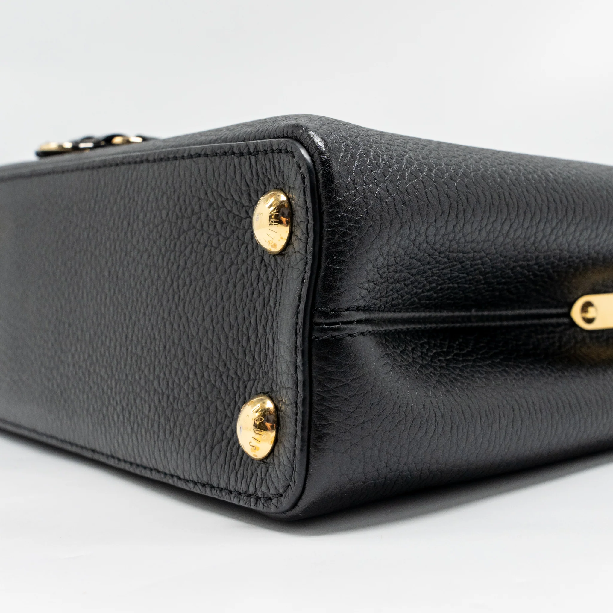 Louis Vuitton Capucines BB with Monogram Flower Embellishments Taurillon Black GHW - Image 7