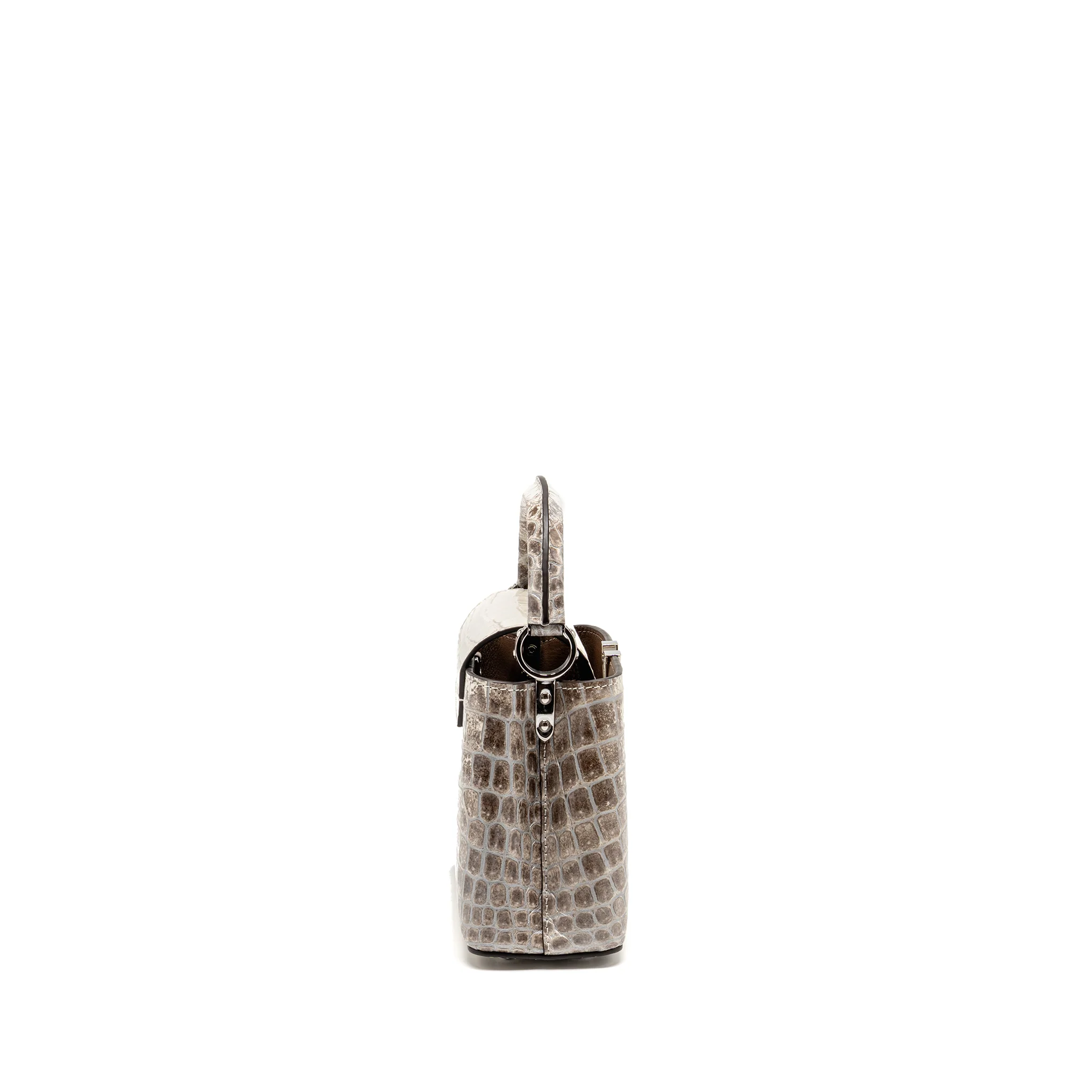 Louis Vuitton Capucines Mini Sahara crocodile white SHW - Image 4