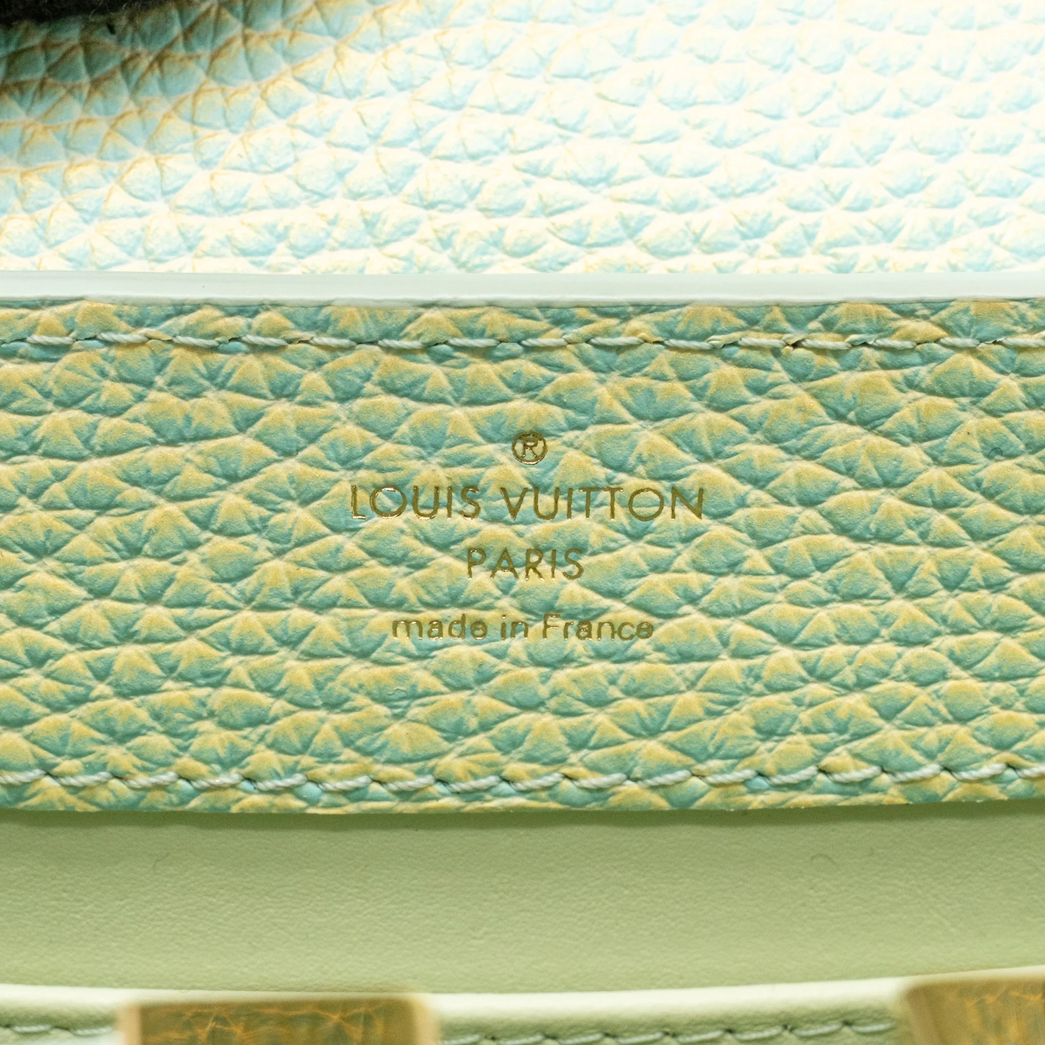 Louis Vuitton Capucines Mini Taurillon Vert d’eau Green LGHW - Image 14