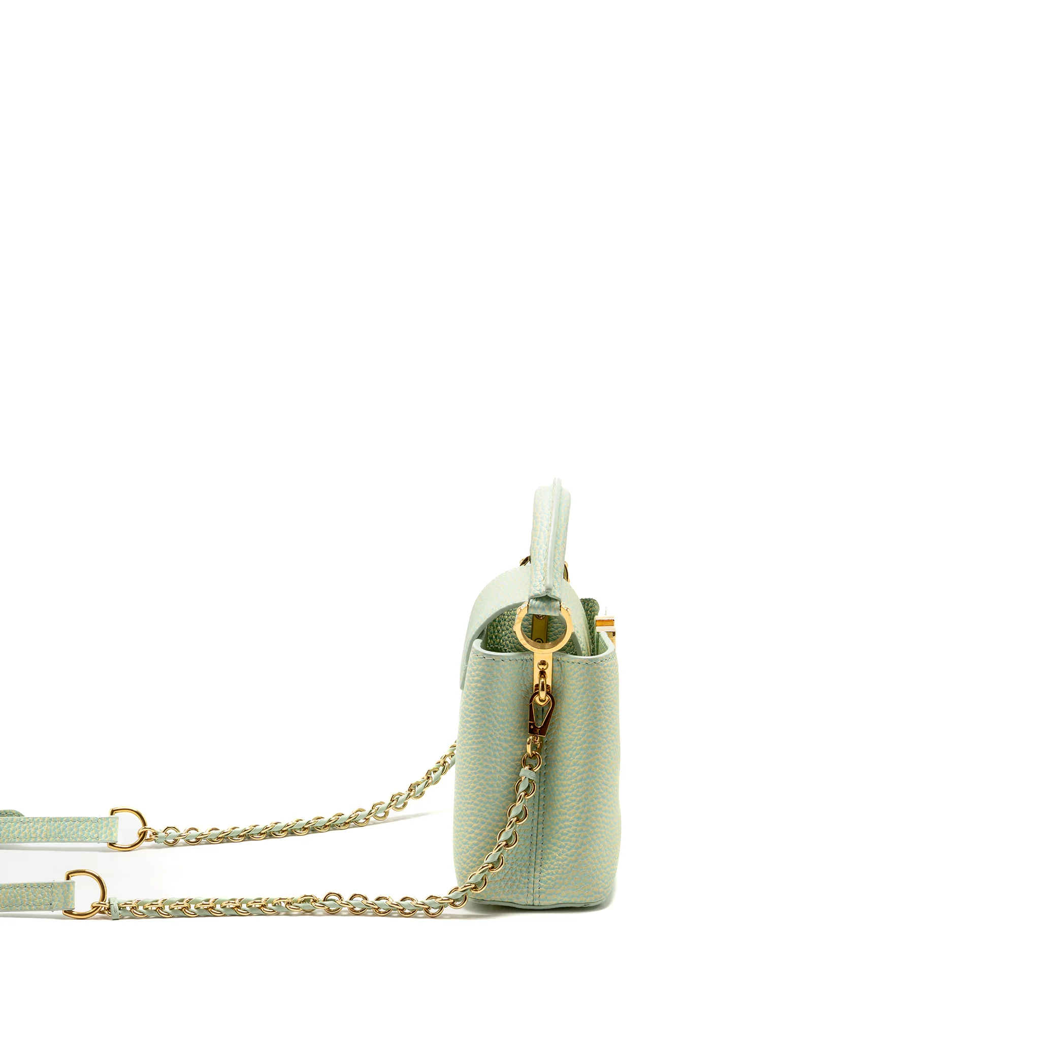 Louis Vuitton Capucines Mini Taurillon Vert d’eau Green LGHW - Image 3