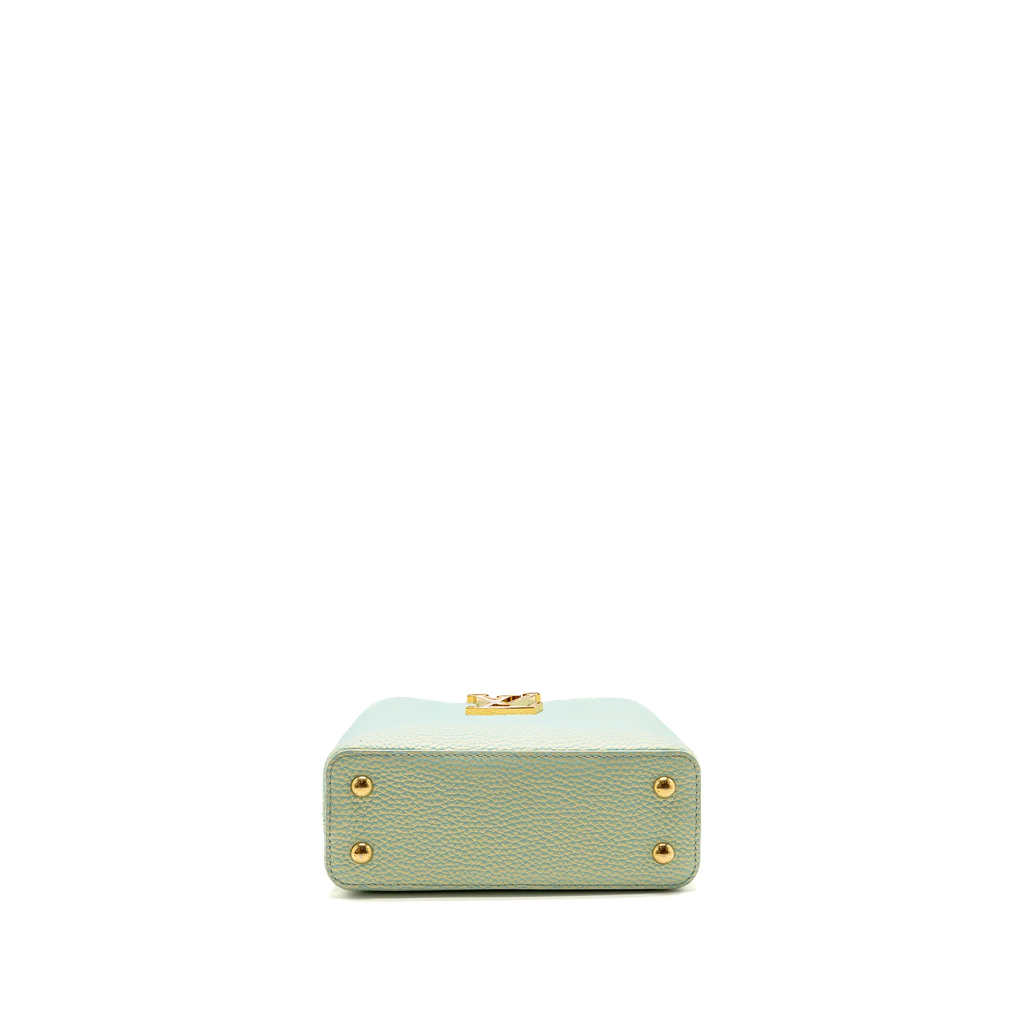 Louis Vuitton Capucines Mini Taurillon Vert d’eau Green LGHW - Image 6