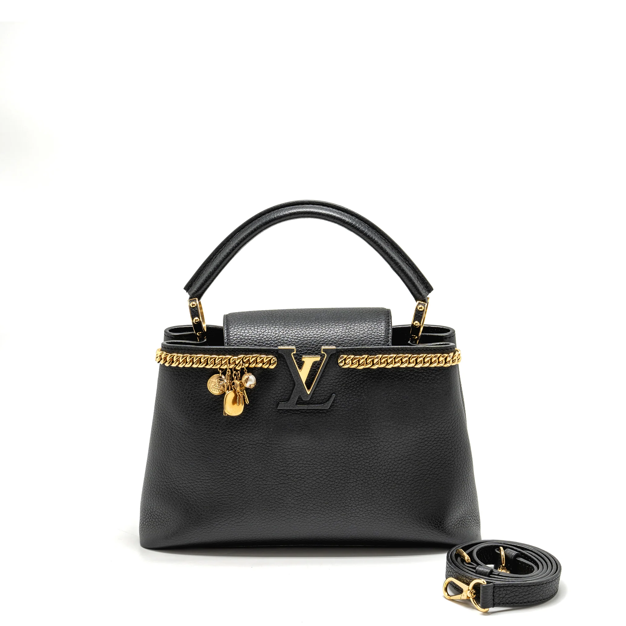 Louis Vuitton Capucines MM Calfskin black GHW