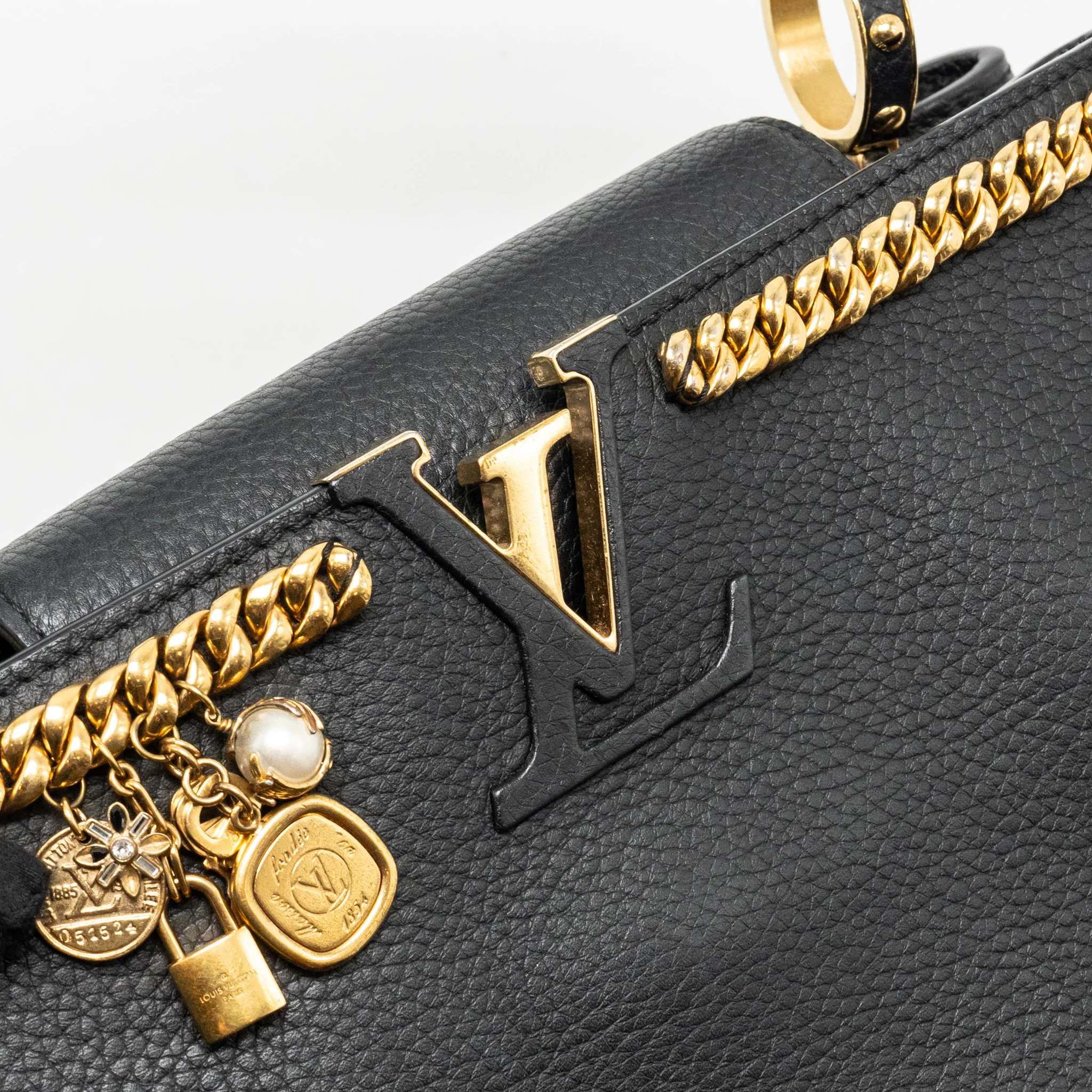 Louis Vuitton Capucines MM Calfskin black GHW - Image 12
