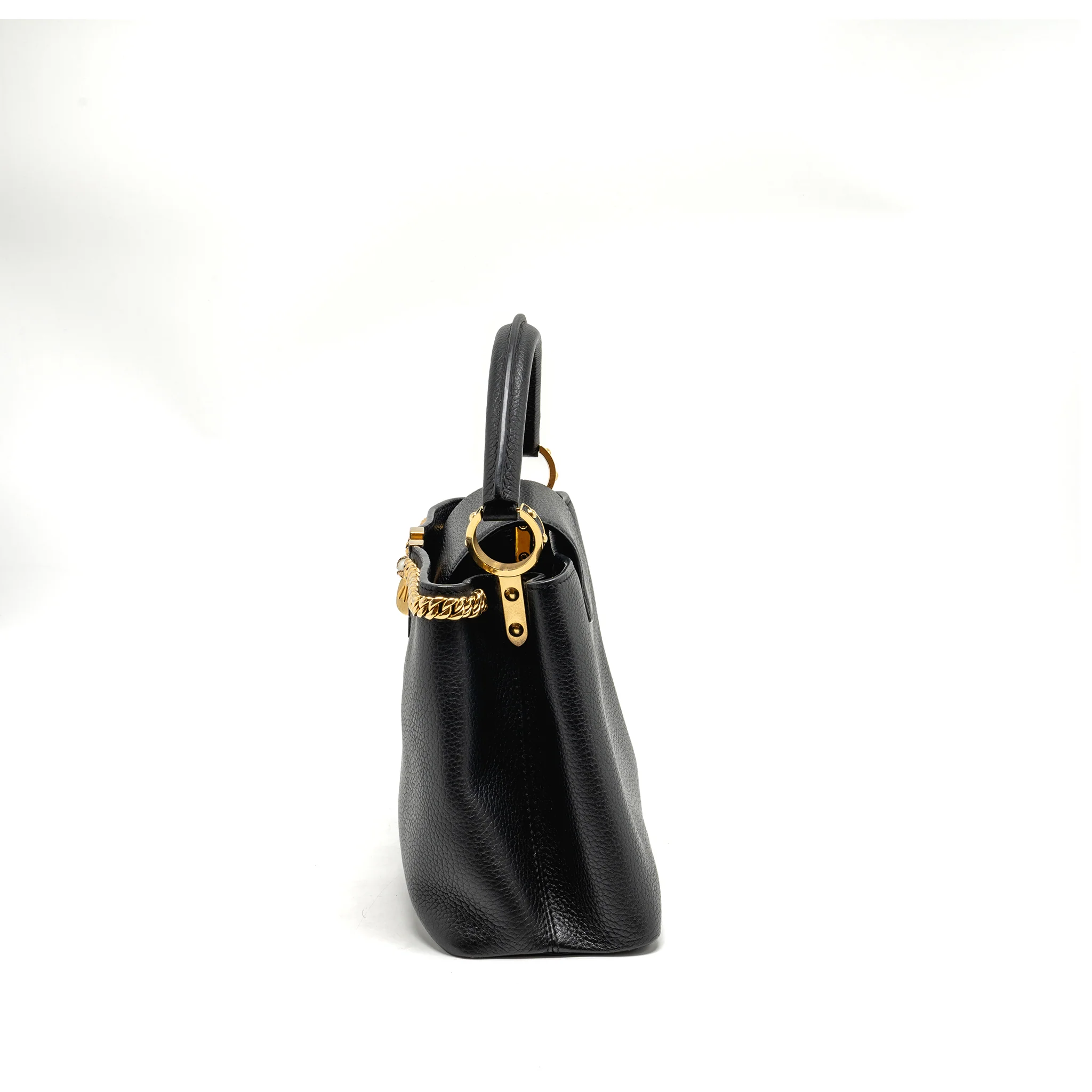 Louis Vuitton Capucines MM Calfskin black GHW - Image 4