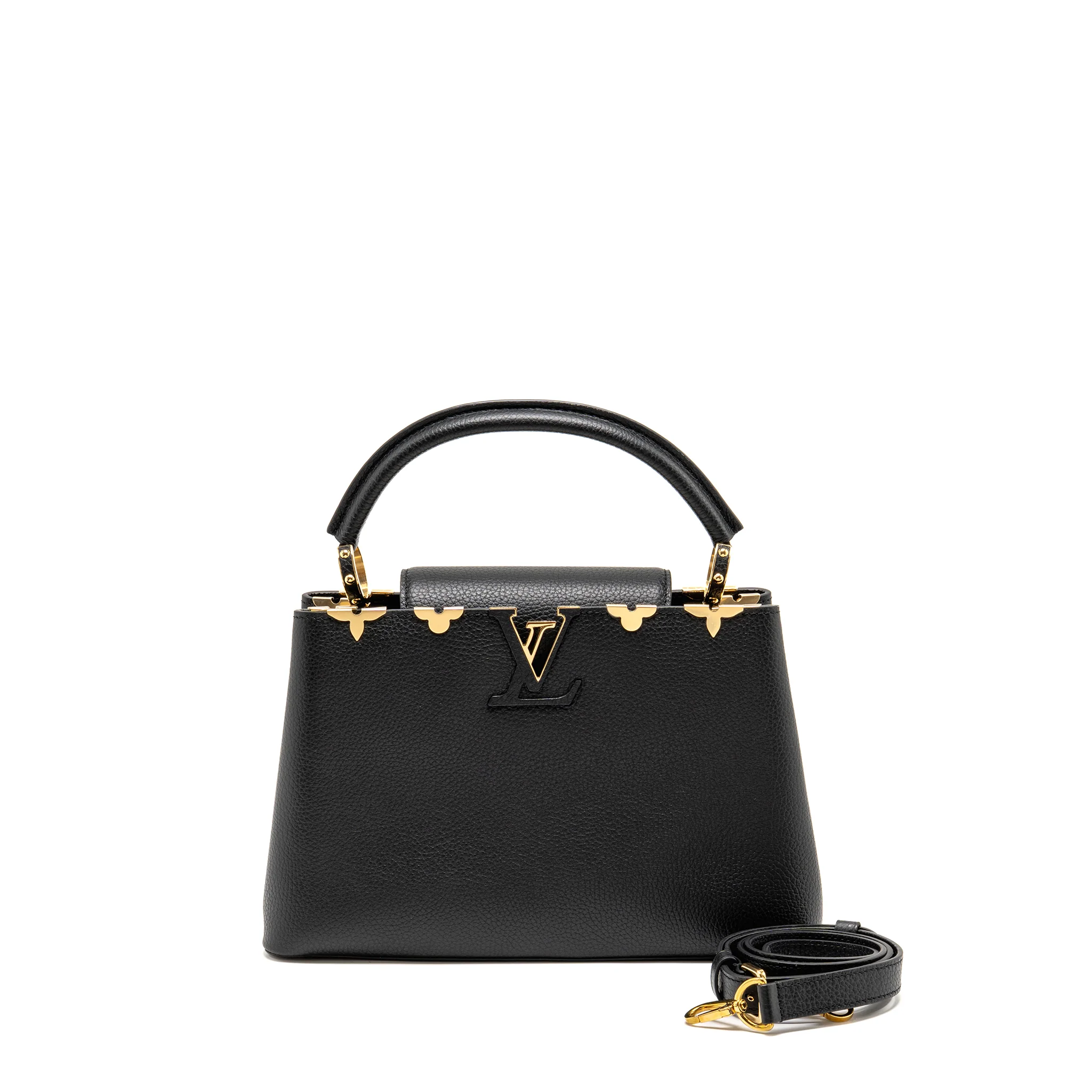 Louis Vuitton Capucines mm Taurillon Leather Black GHW