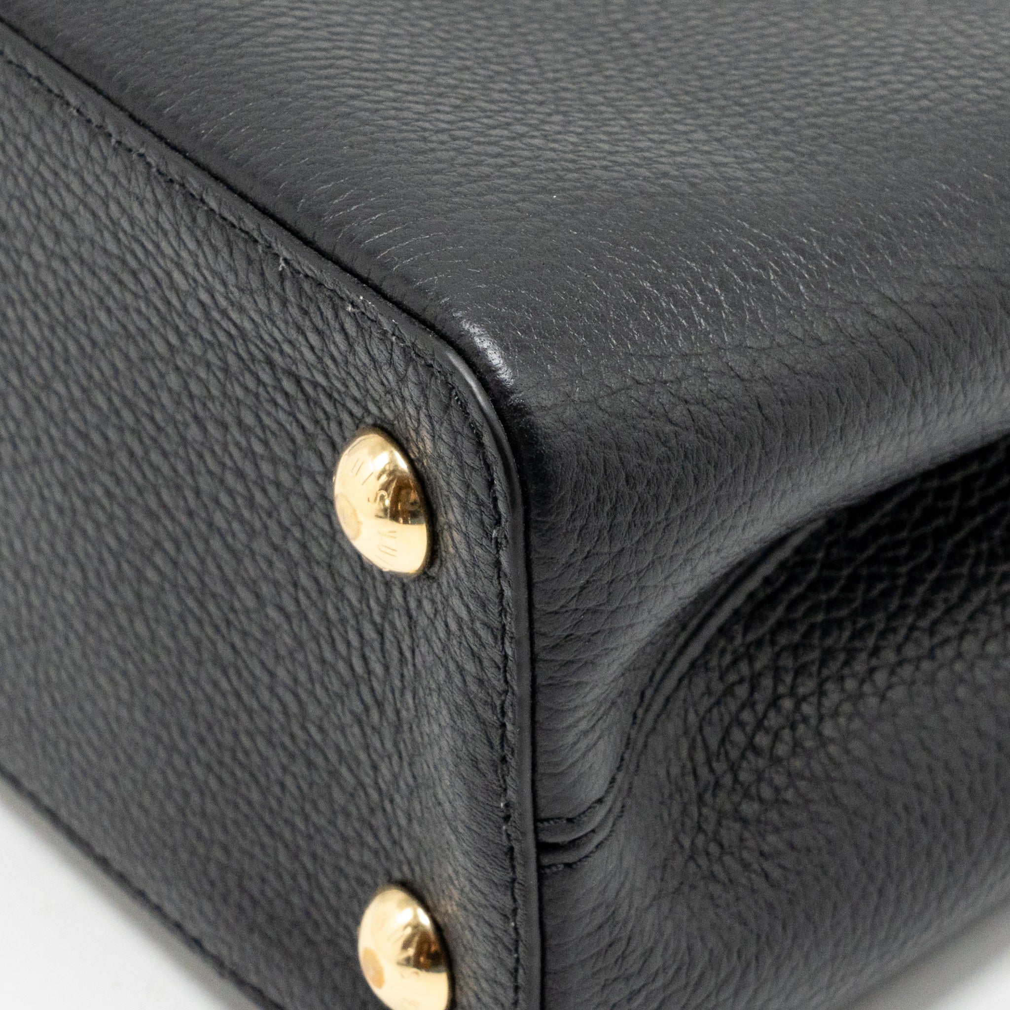 Louis Vuitton Capucines mm Taurillon Leather Black GHW - Image 10