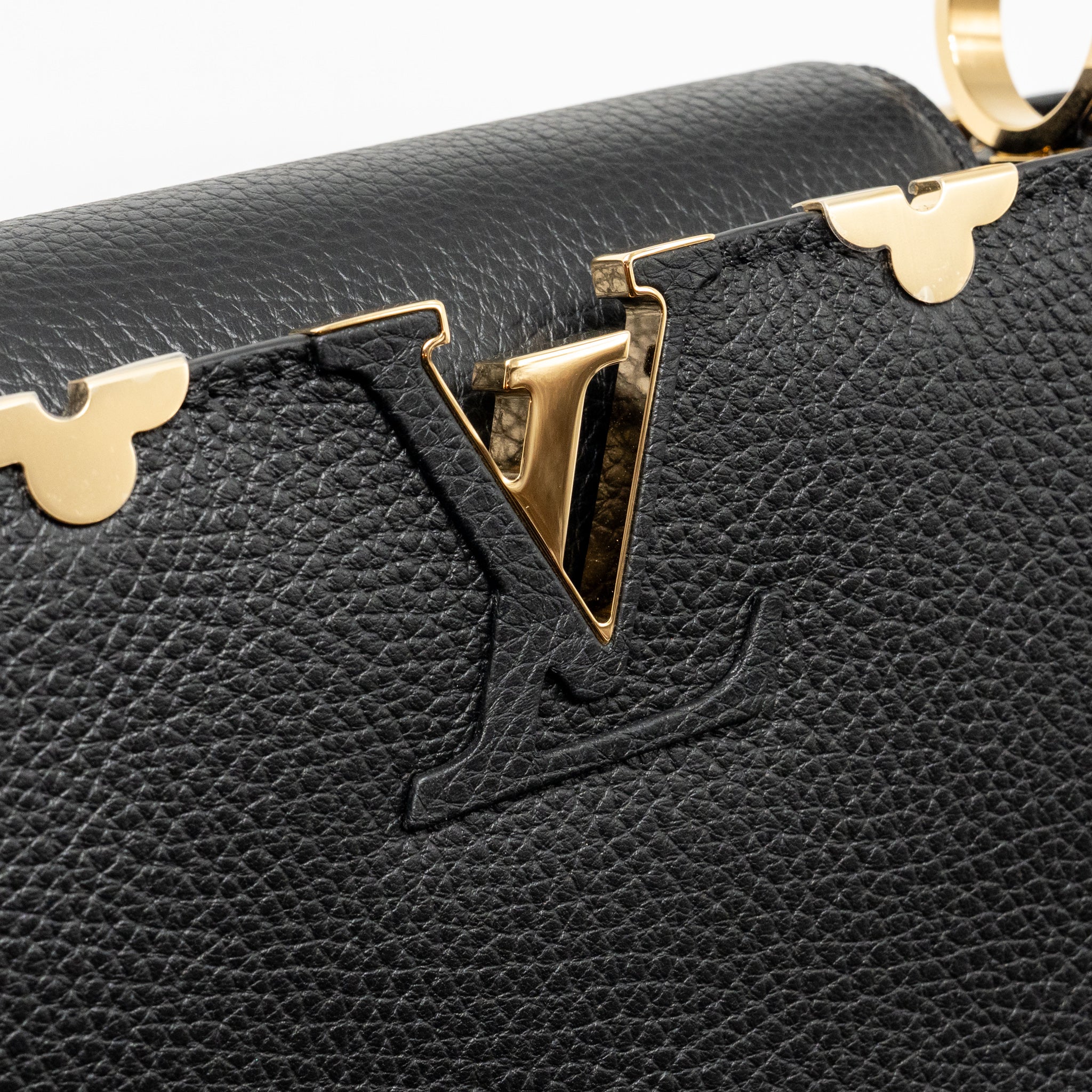 Louis Vuitton Capucines mm Taurillon Leather Black GHW - Image 12