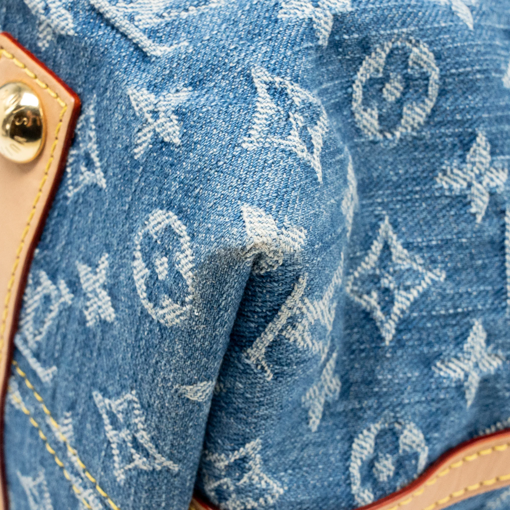 Louis Vuitton Carryall MM Monogram Denim Blue GHW - Image 10