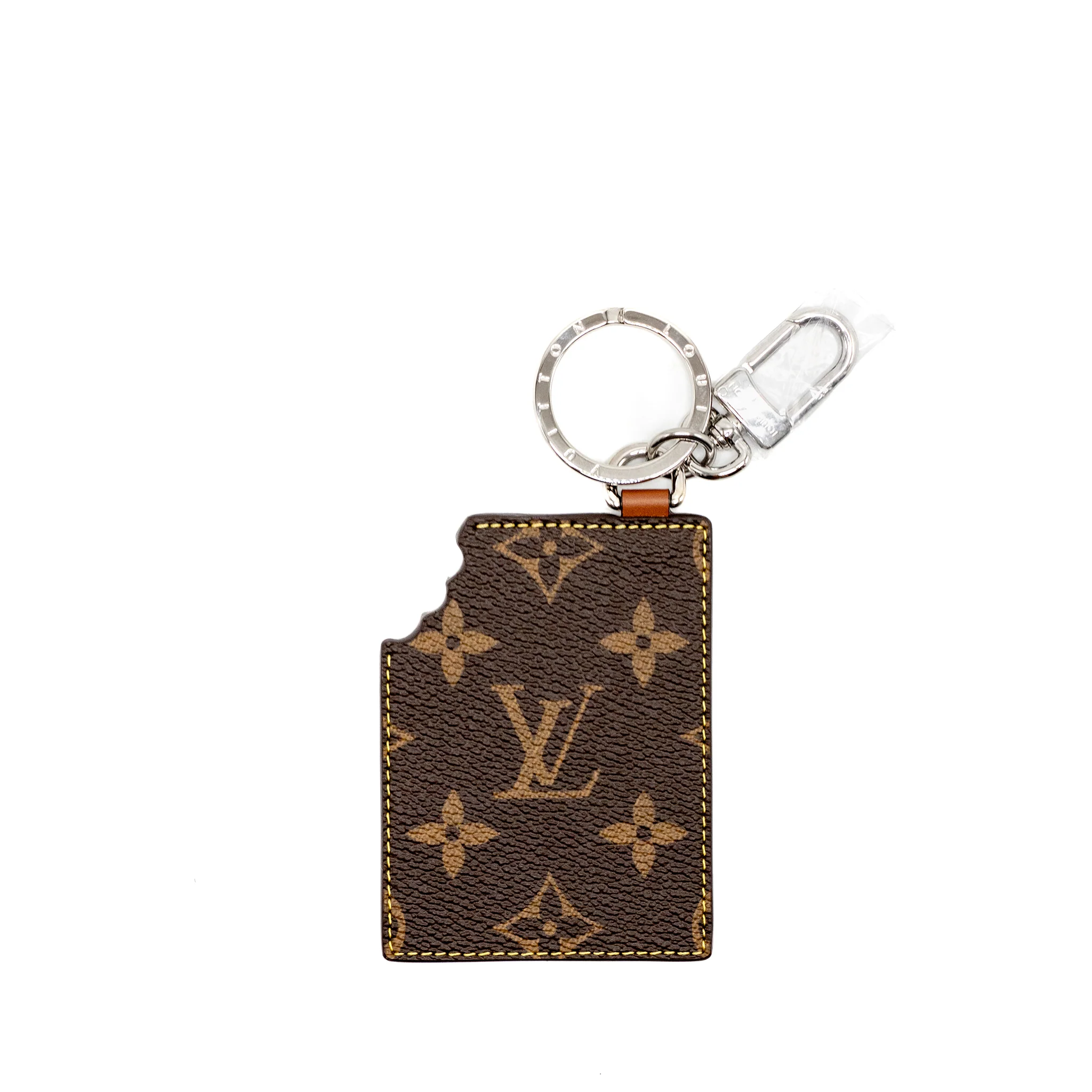 Louis Vuitton Chocolate Bar Figurine Key Holder/ Bag Charm Leather Brown SHW - Image 2