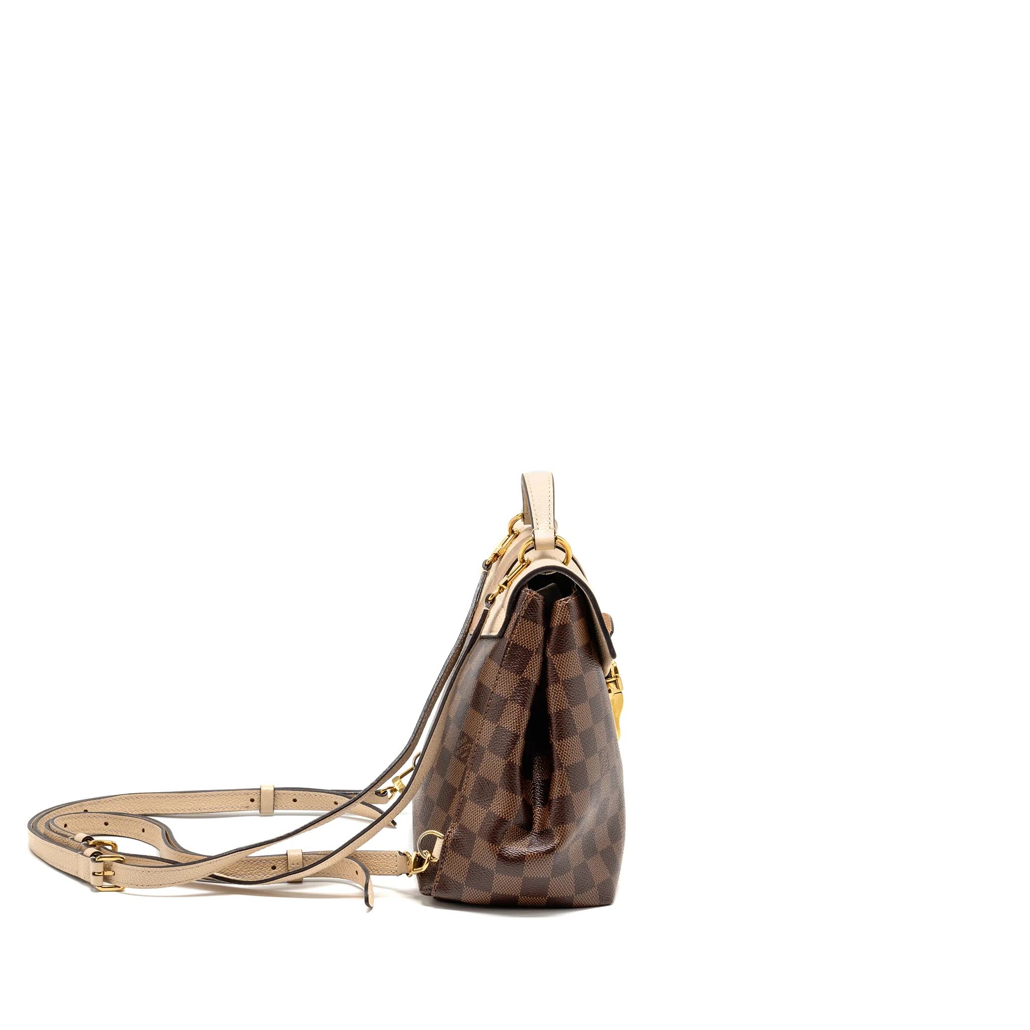 Louis Vuitton Clapton Backpack Damier Ebene/Light Pink GHW - Image 3