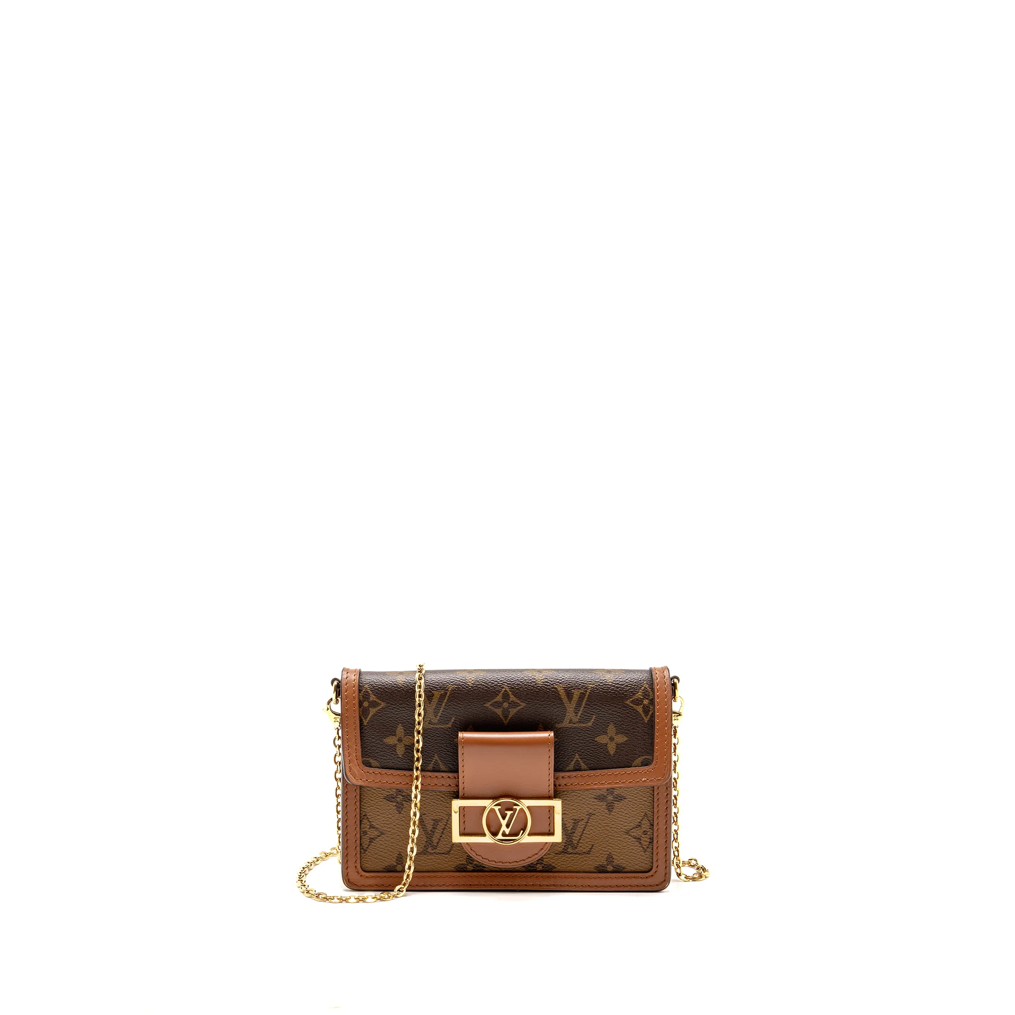 Louis Vuitton Dauphine Chain Wallet Monogram Canvas GHW