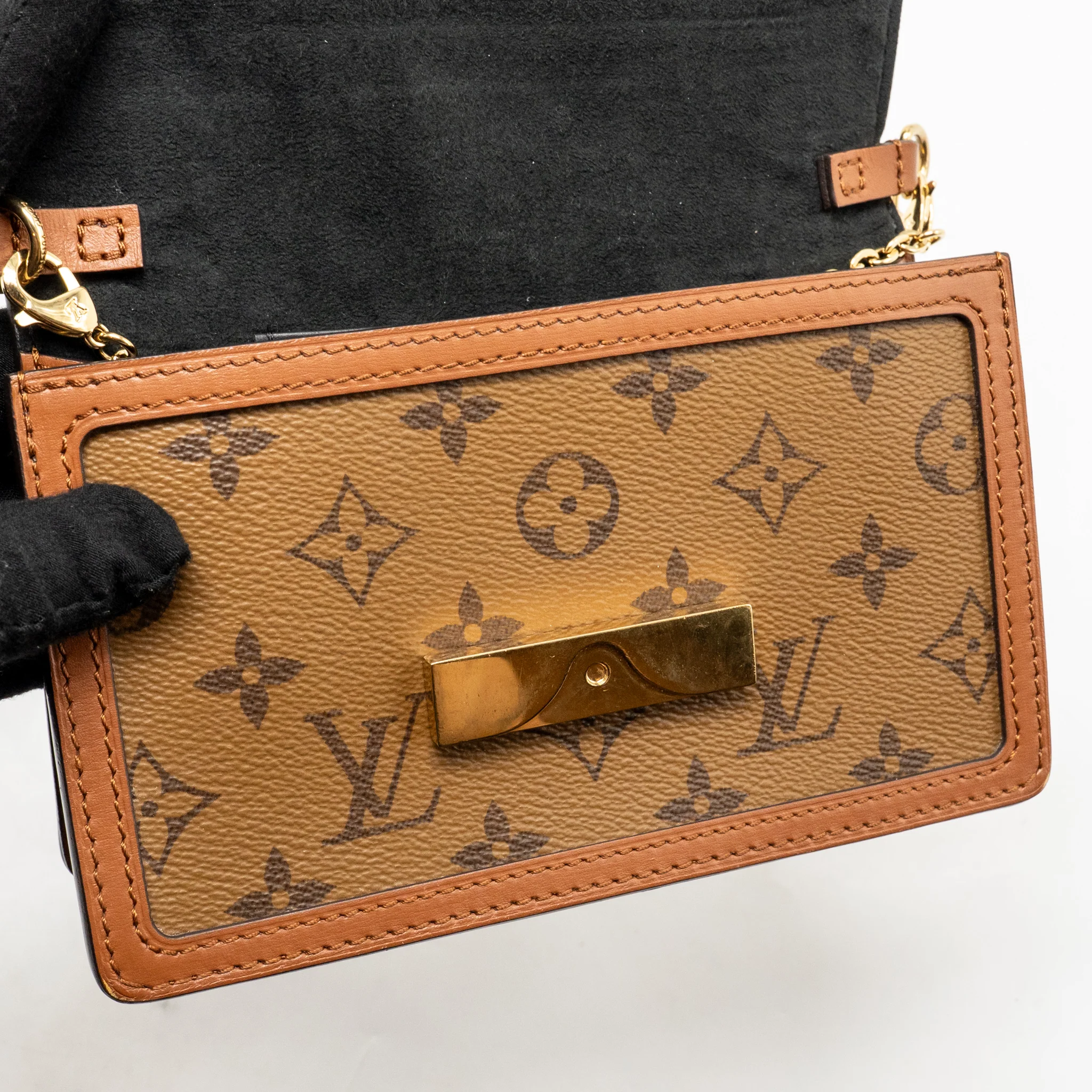 Louis Vuitton Dauphine Chain Wallet Monogram Canvas GHW - Image 12