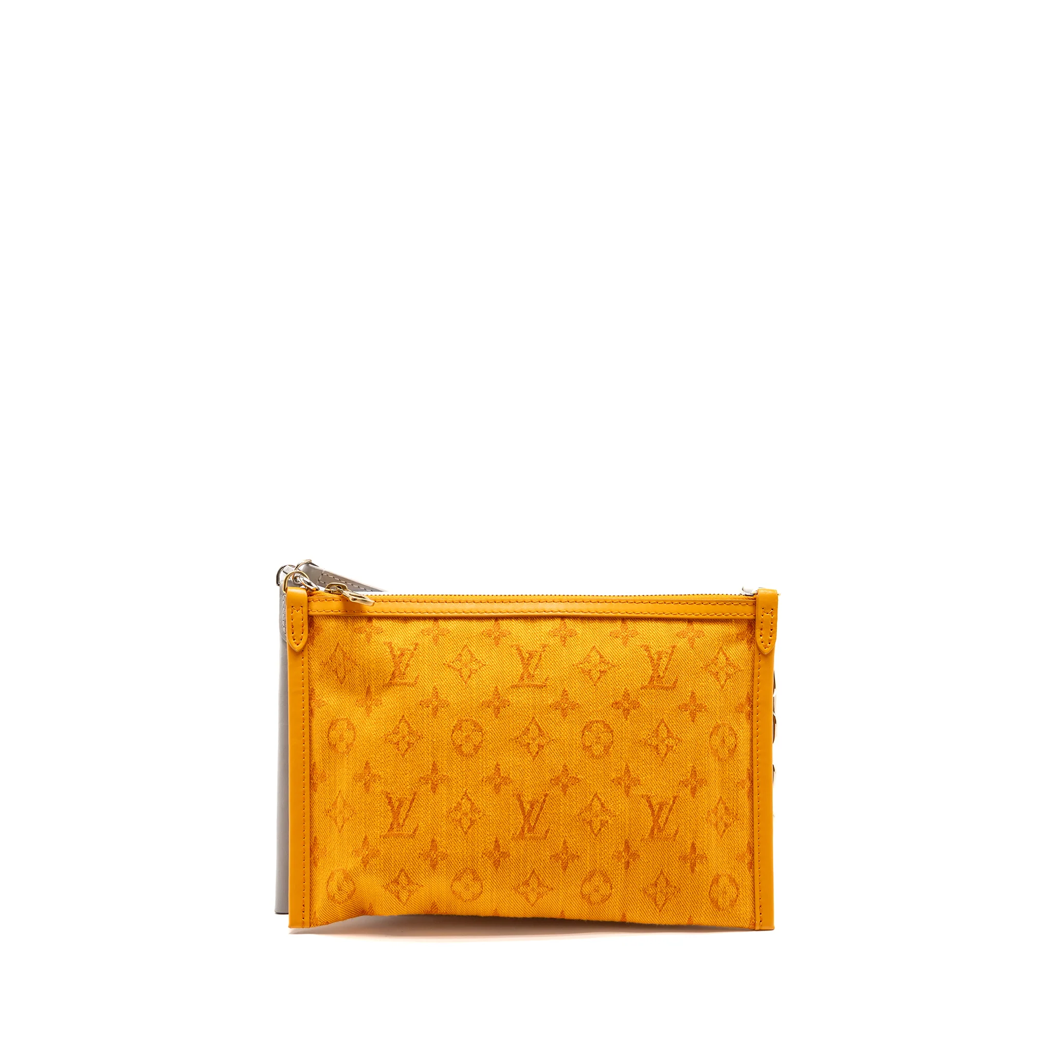 Louis Vuitton Double Flat Messenger Shoulder Bag Canvas/Denim Multicolour Silver/Gold Hardware - Image 2