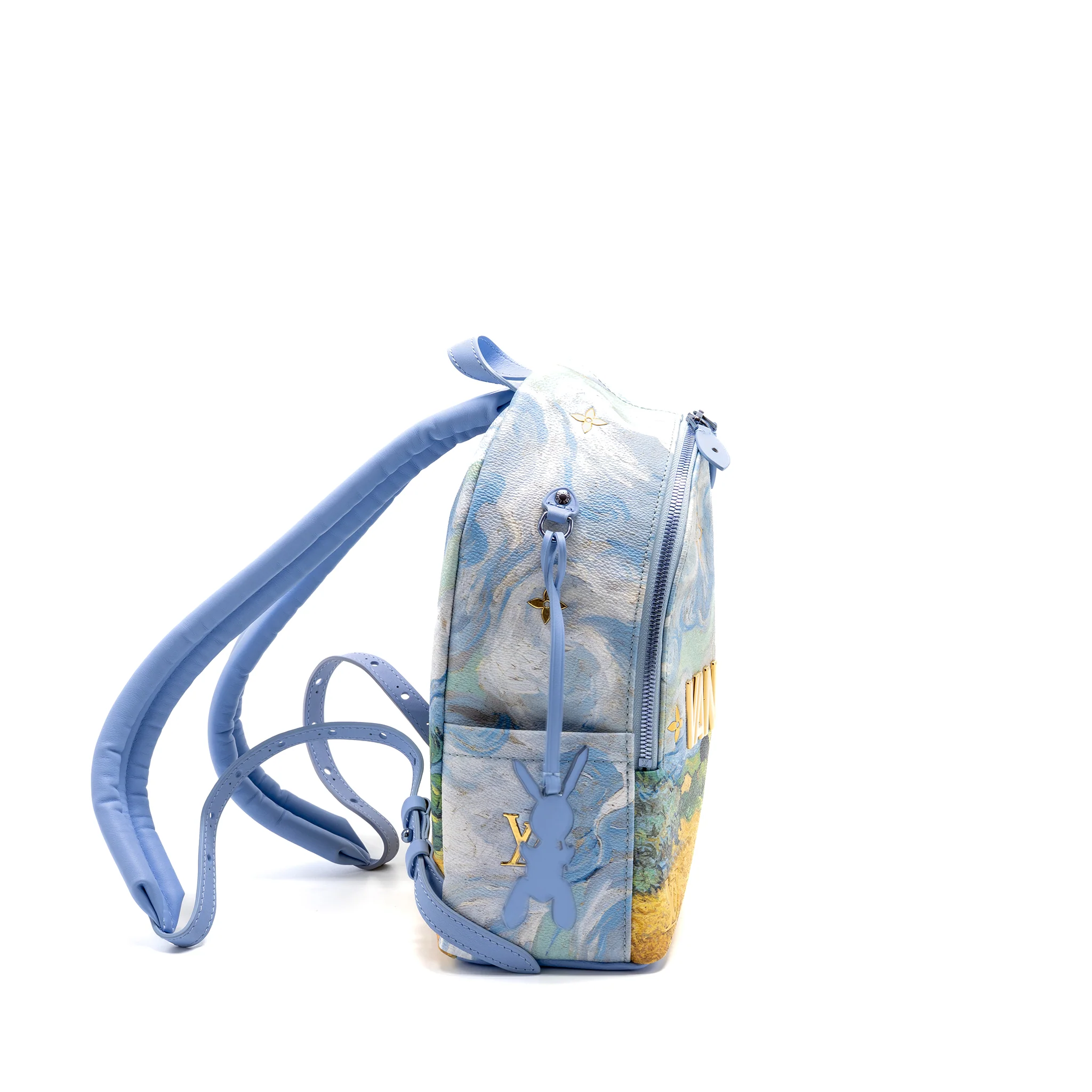 Louis Vuitton Jeff Koons Van Gogh Palm Springs Backpack Monogram Multicolour GHW - Image 3