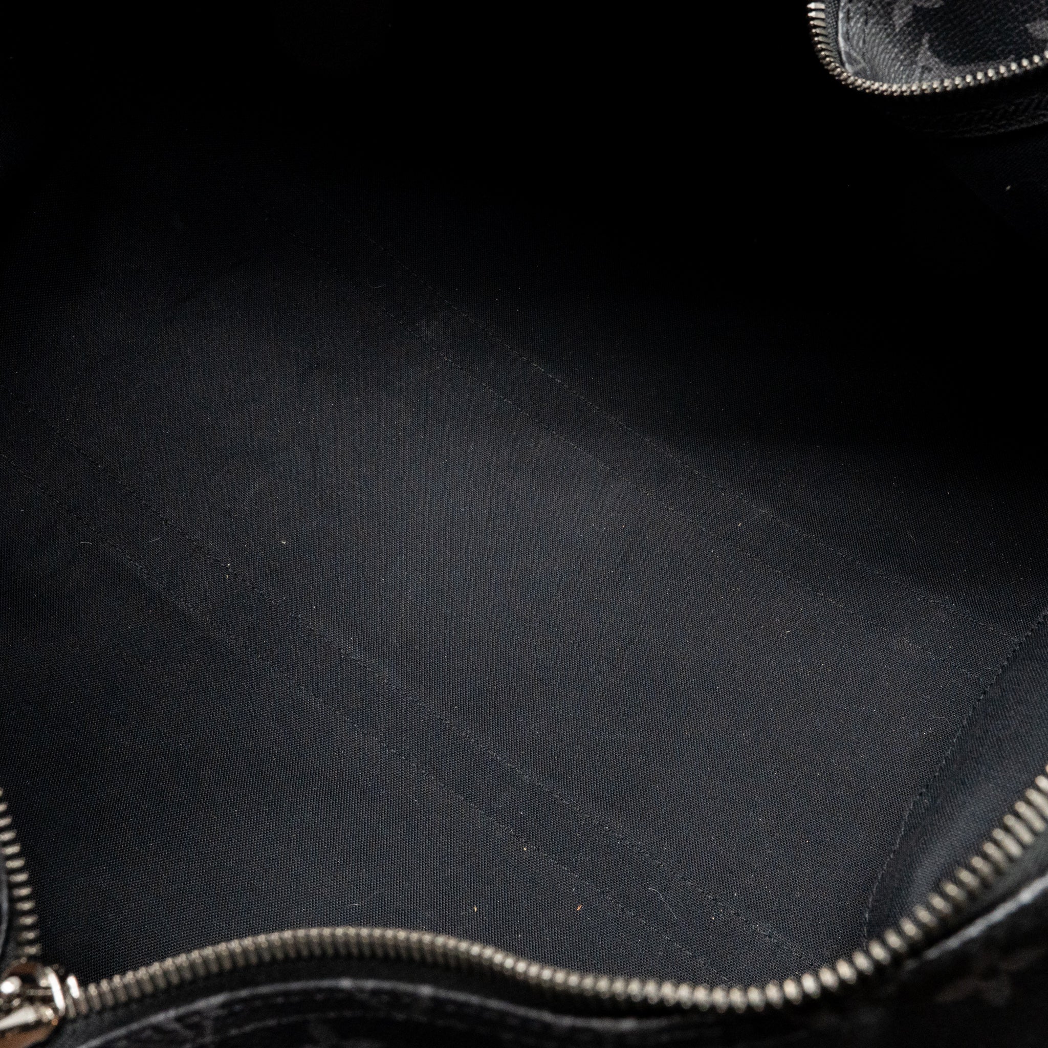 Louis Vuitton Keepall Bandoulière 55 Monogram Eclipse Coated Canvas Black SHW - Image 14
