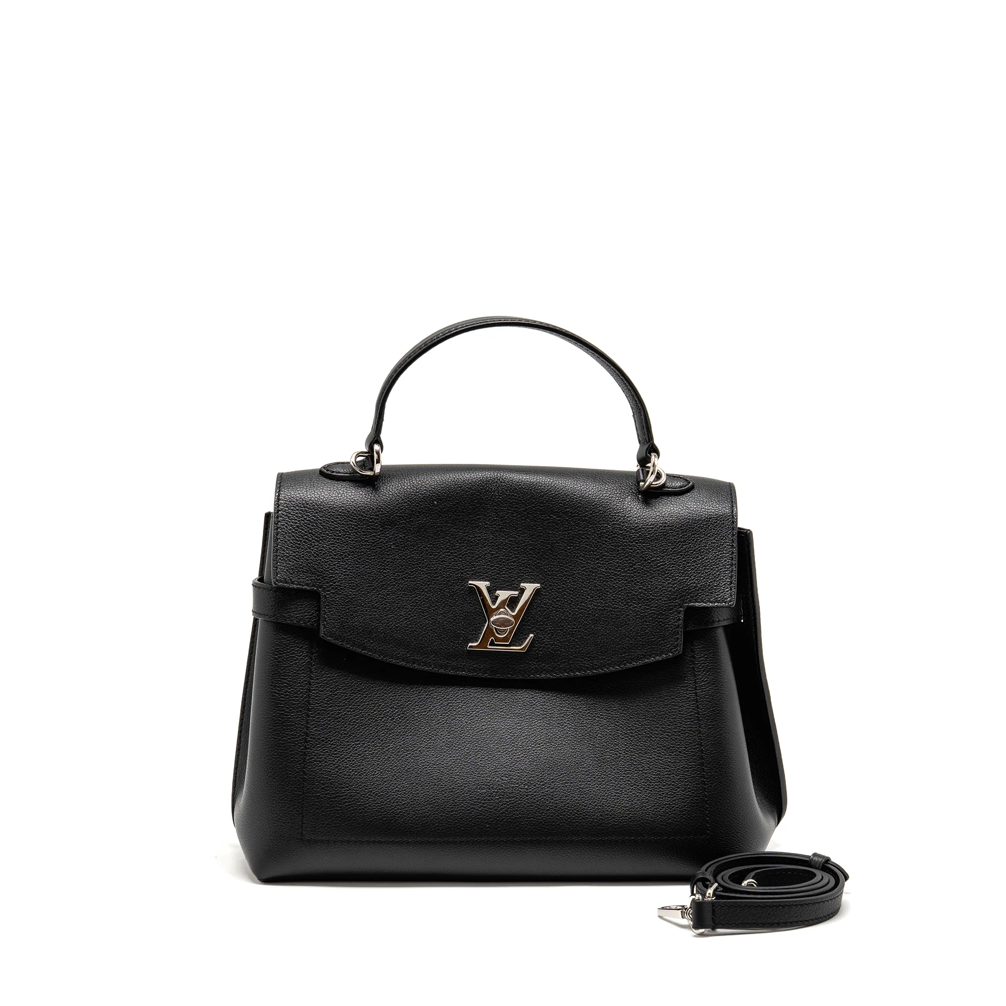 Louis Vuitton Lockme Ever MM Grained Calfskin Black SHW