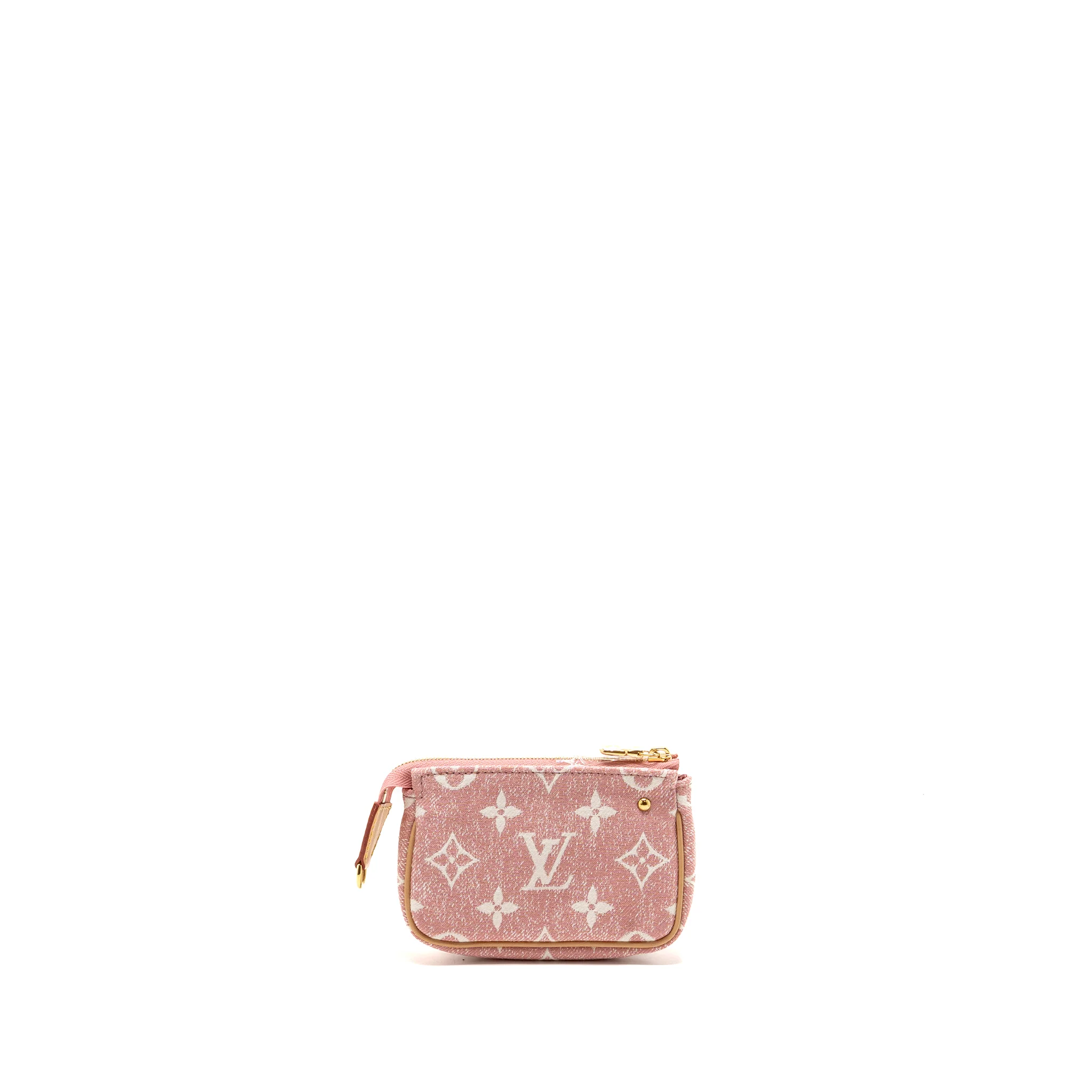 Louis Vuitton Micro Pochette Accessoires Monogram Jacquard Denim Pink GHW - Image 2