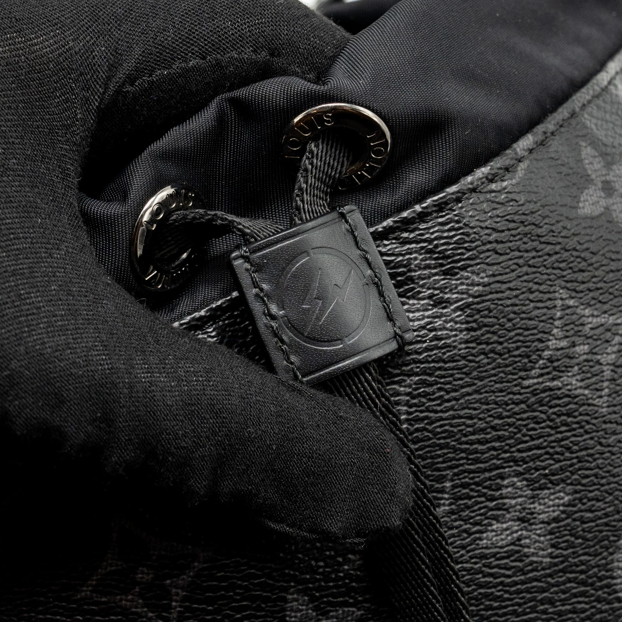 Louis Vuitton Monogram Eclipse Fragment Nano Bag Canvas Black SHW - Image 12