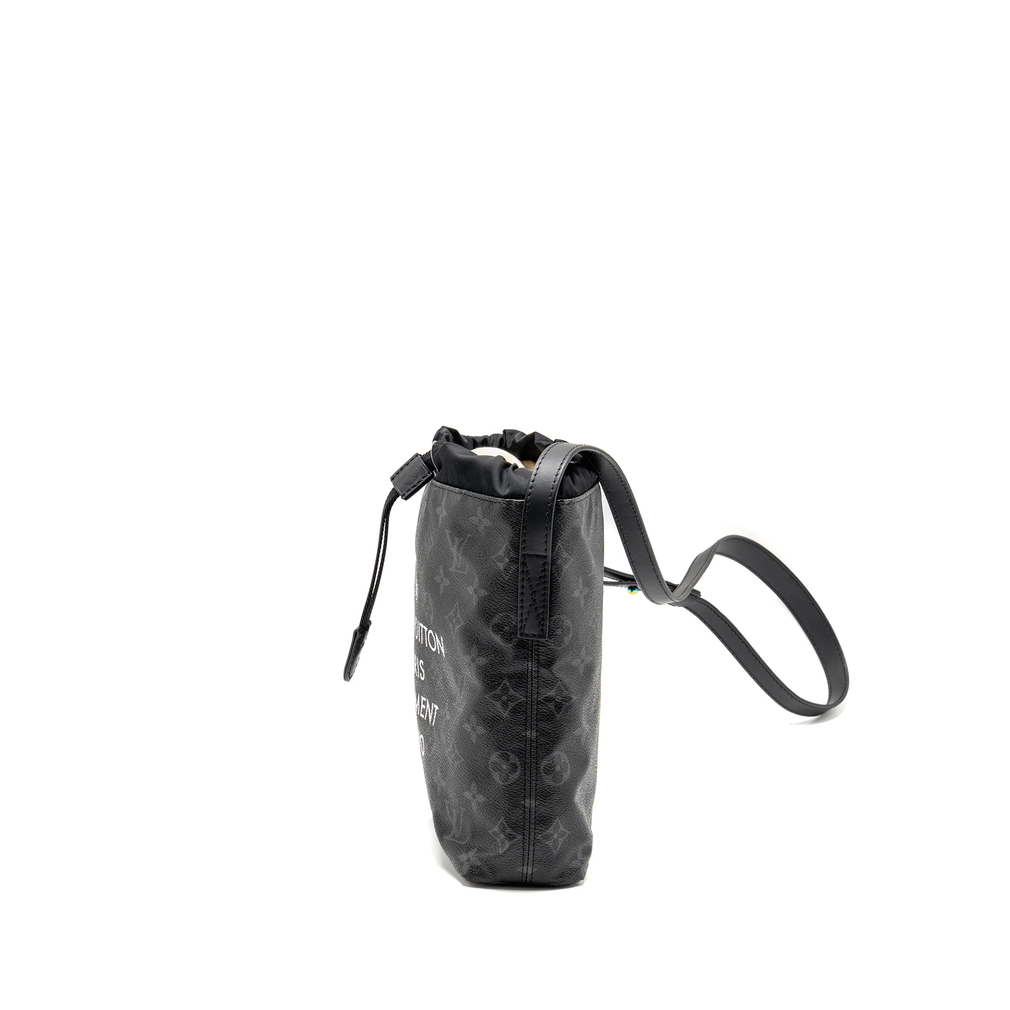 Louis Vuitton Monogram Eclipse Fragment Nano Bag Canvas Black SHW - Image 4