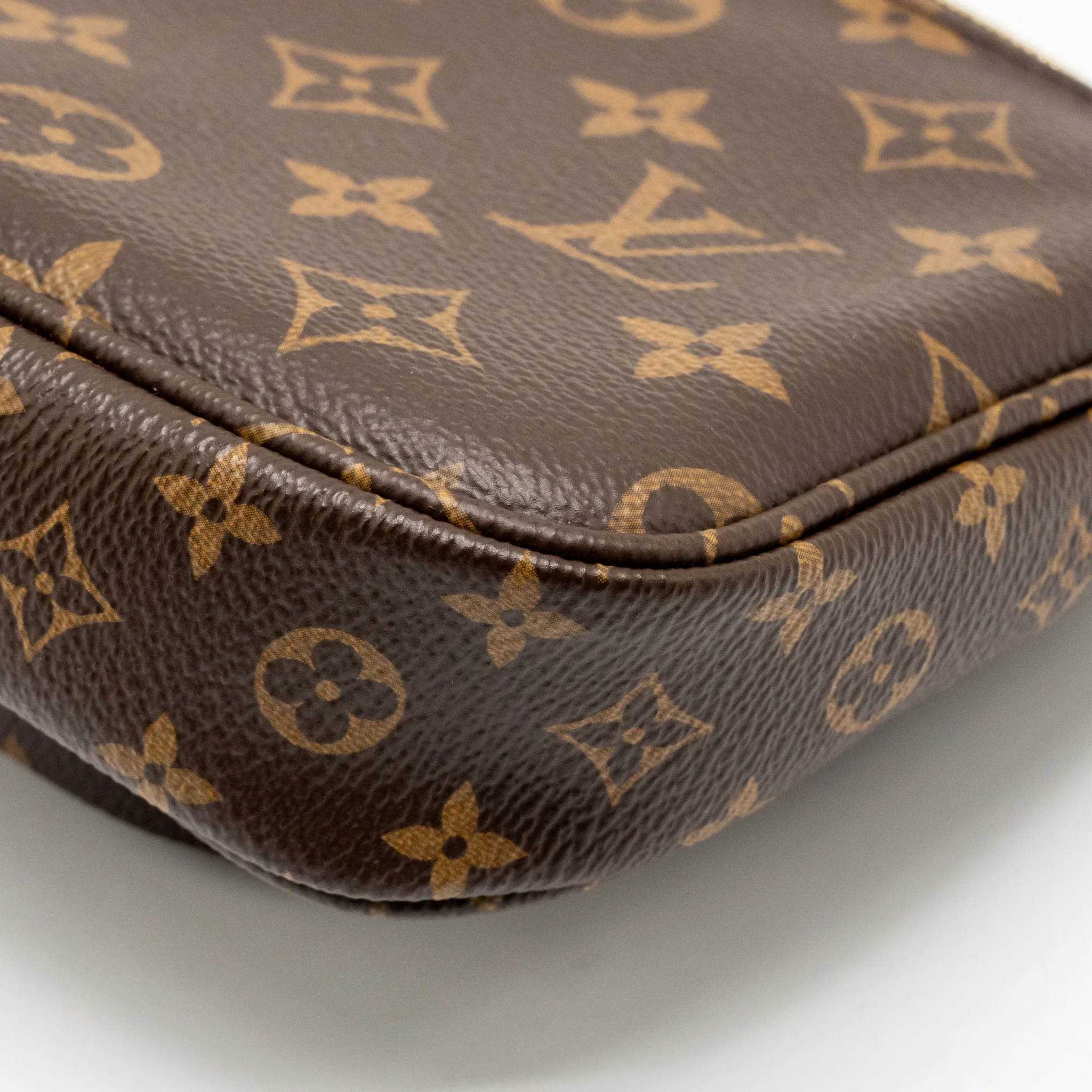 LOUIS VUITTON Multi Pochette Accessories Khaki Strap Monogram Canvas GHW - Image 11