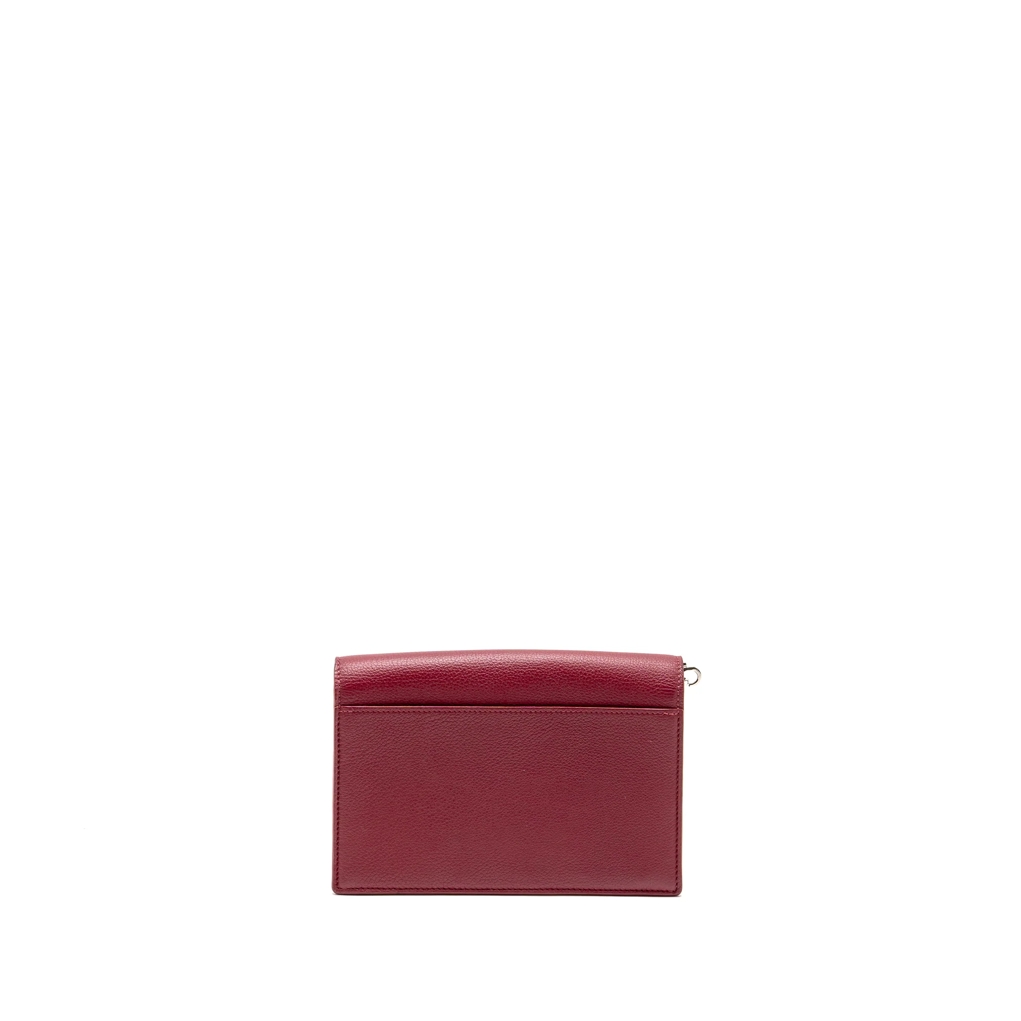 Louis Vuitton Mylockme chain pochette calfskin multicolor dark red/ beige/ grey SHW - Image 2