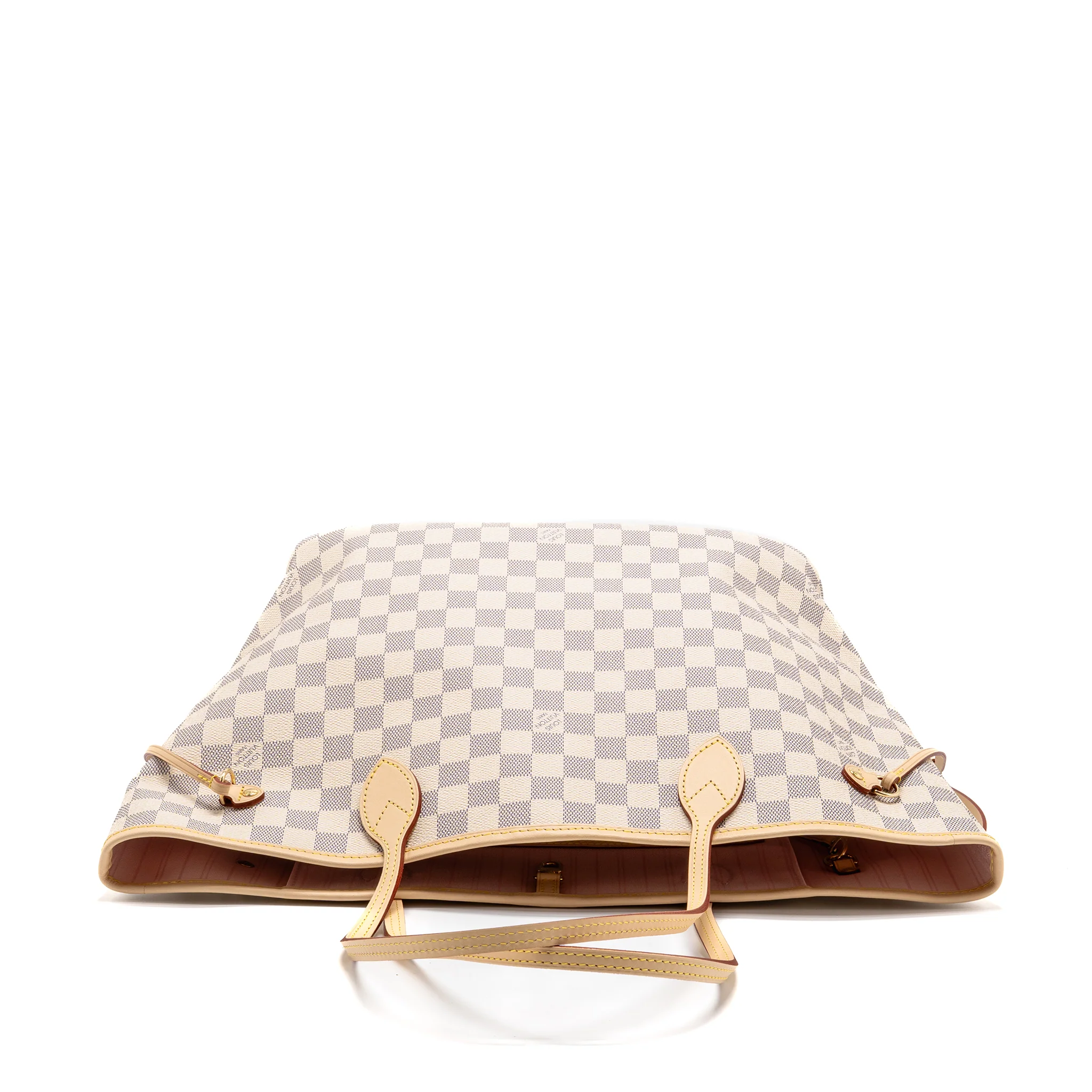 Louis Vuitton Neverfull MM Damier Azur Canvas rose Ballerine GHW - Image 5