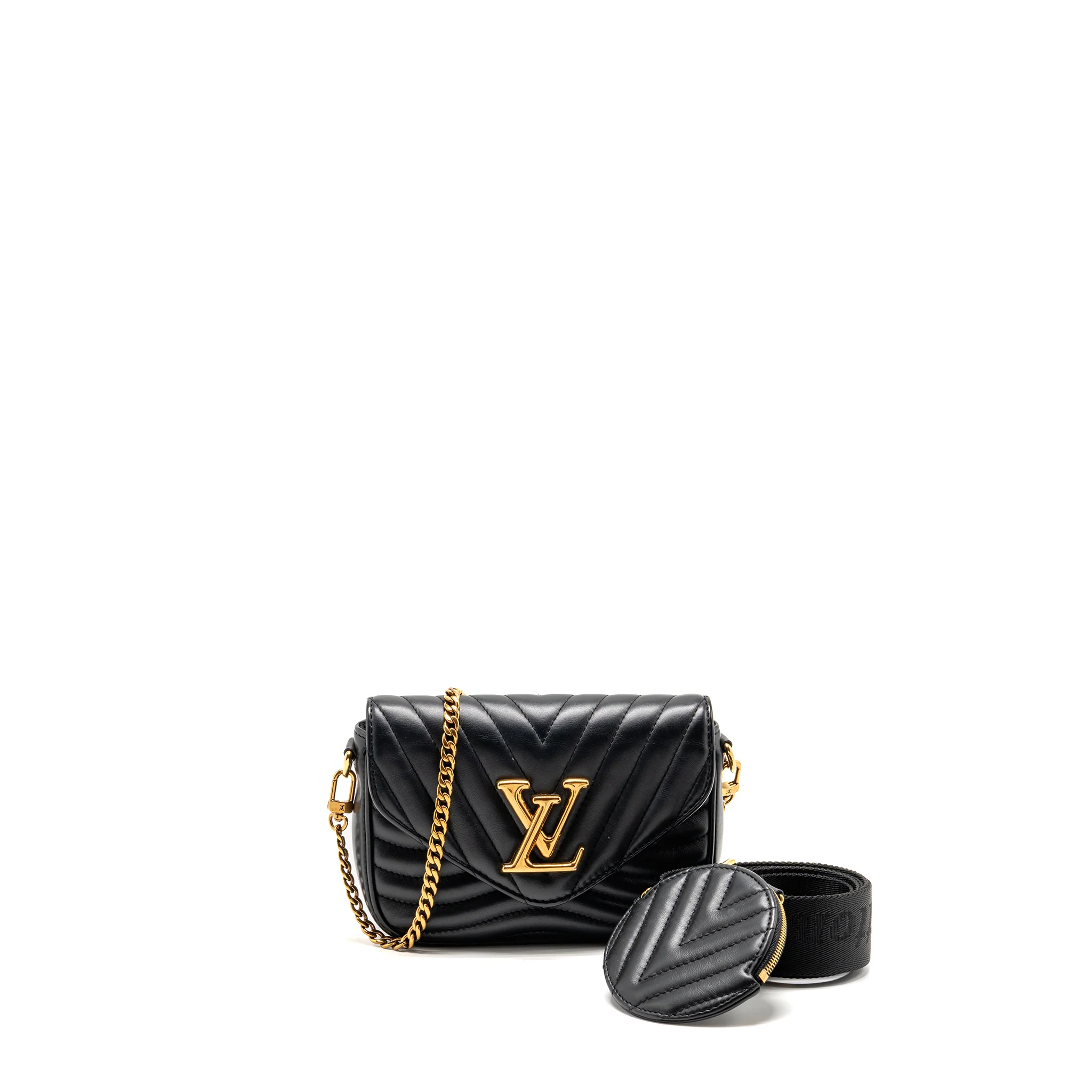 Louis Vuitton new wave multi pochette calfskin black GHW