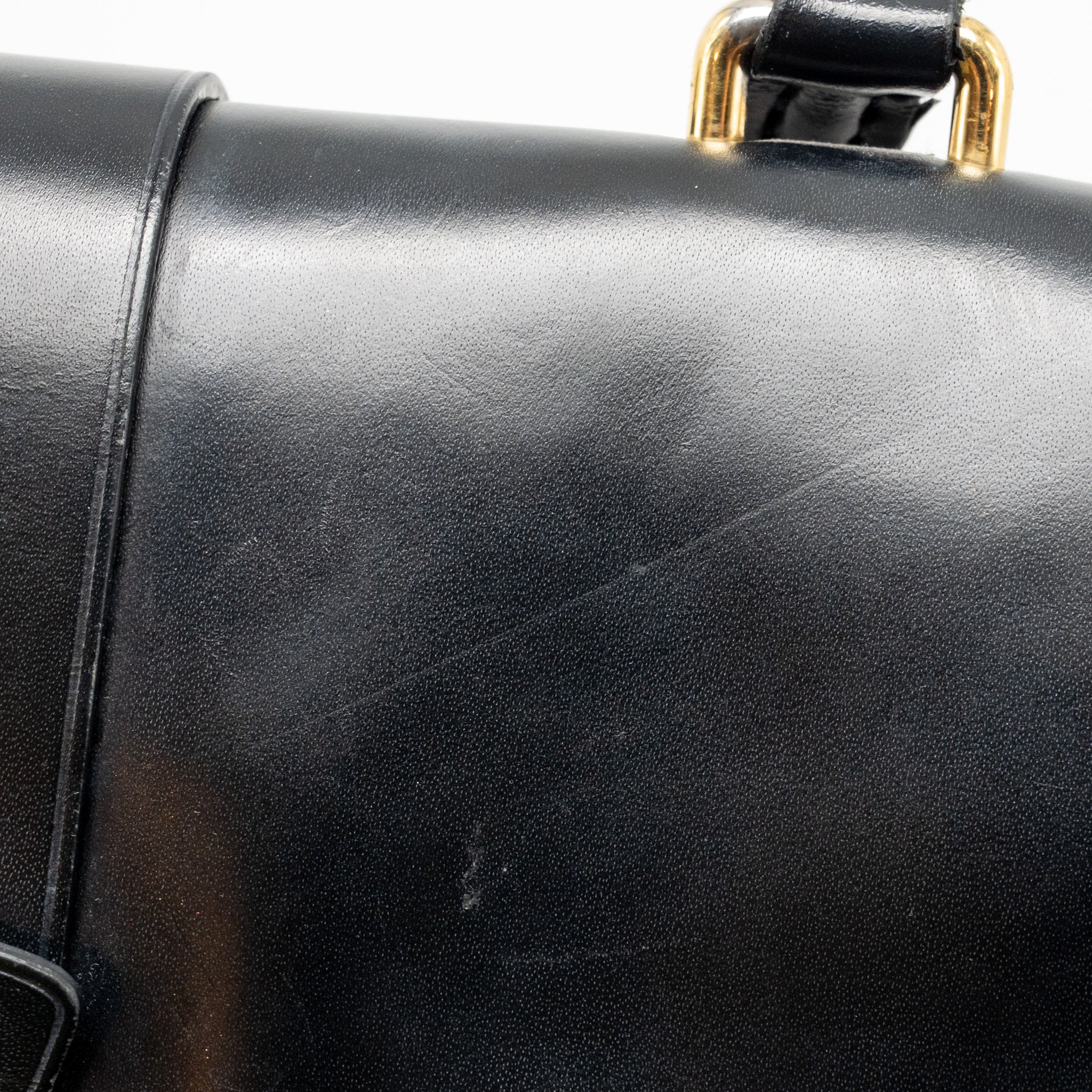 Louis Vuitton one handle MM monogram canvas/ leather black GHW - Image 11
