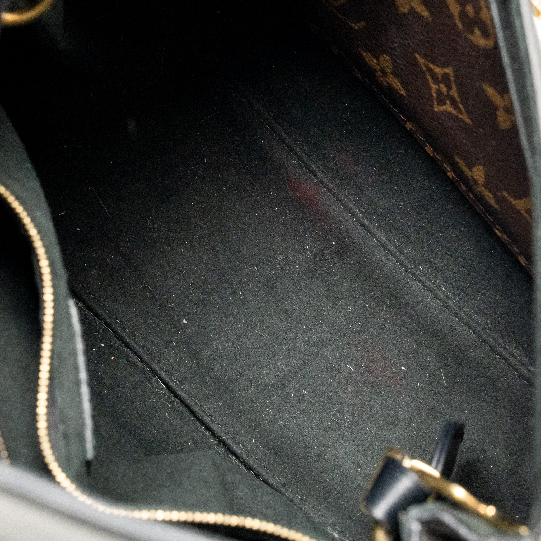 Louis Vuitton one handle MM monogram canvas/ leather black GHW - Image 16