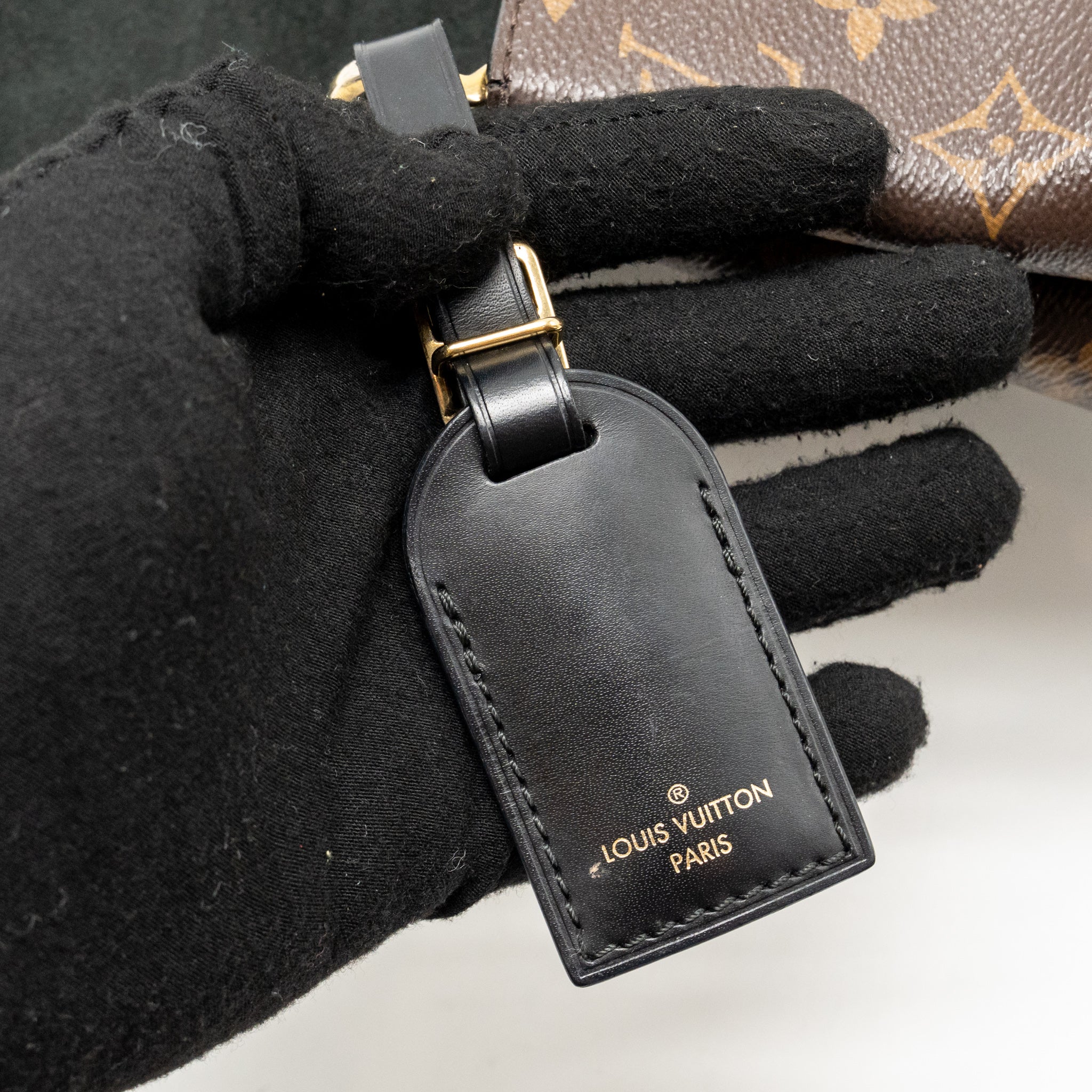 Louis Vuitton one handle MM monogram canvas/ leather black GHW - Image 19