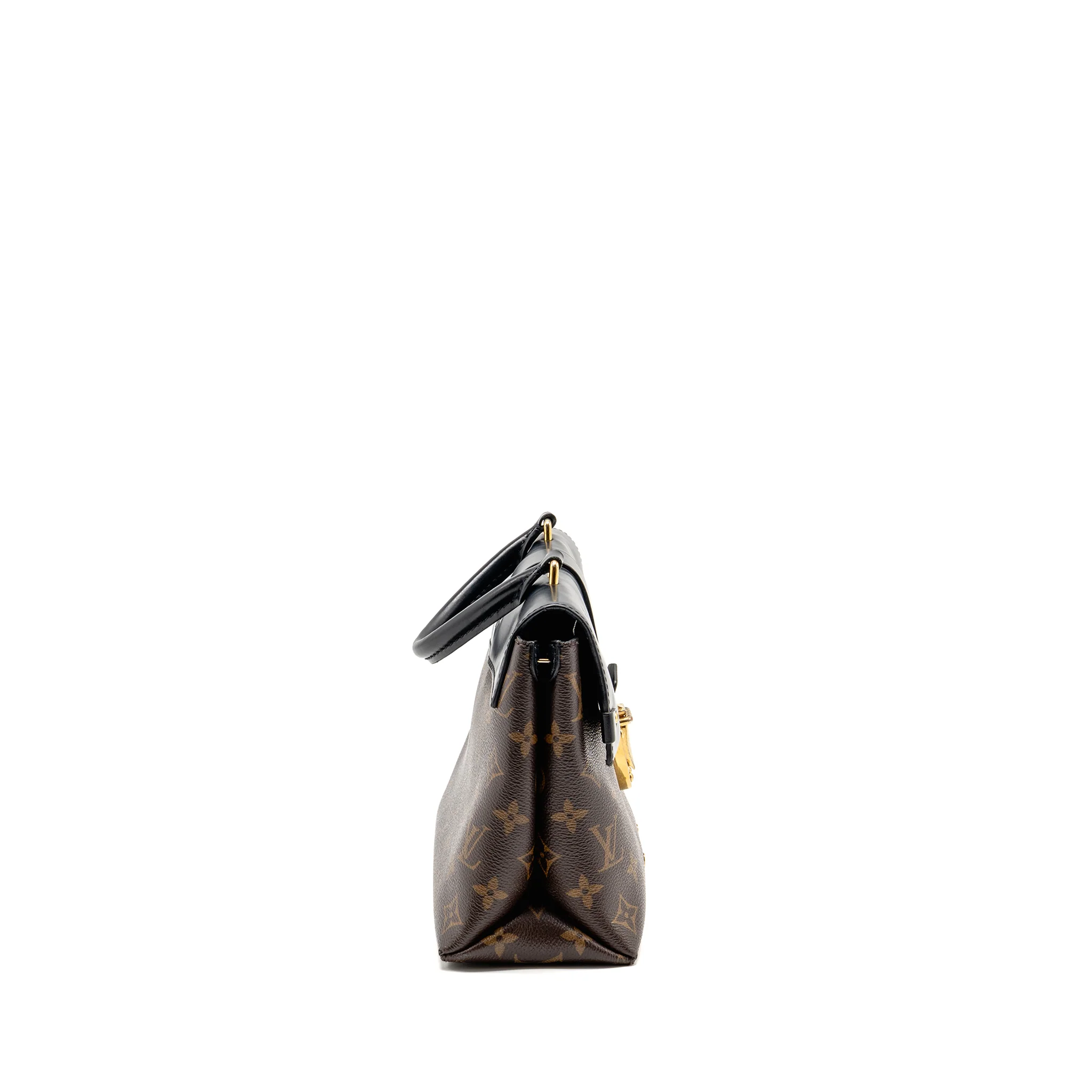 Louis Vuitton one handle MM monogram canvas/ leather black GHW - Image 3
