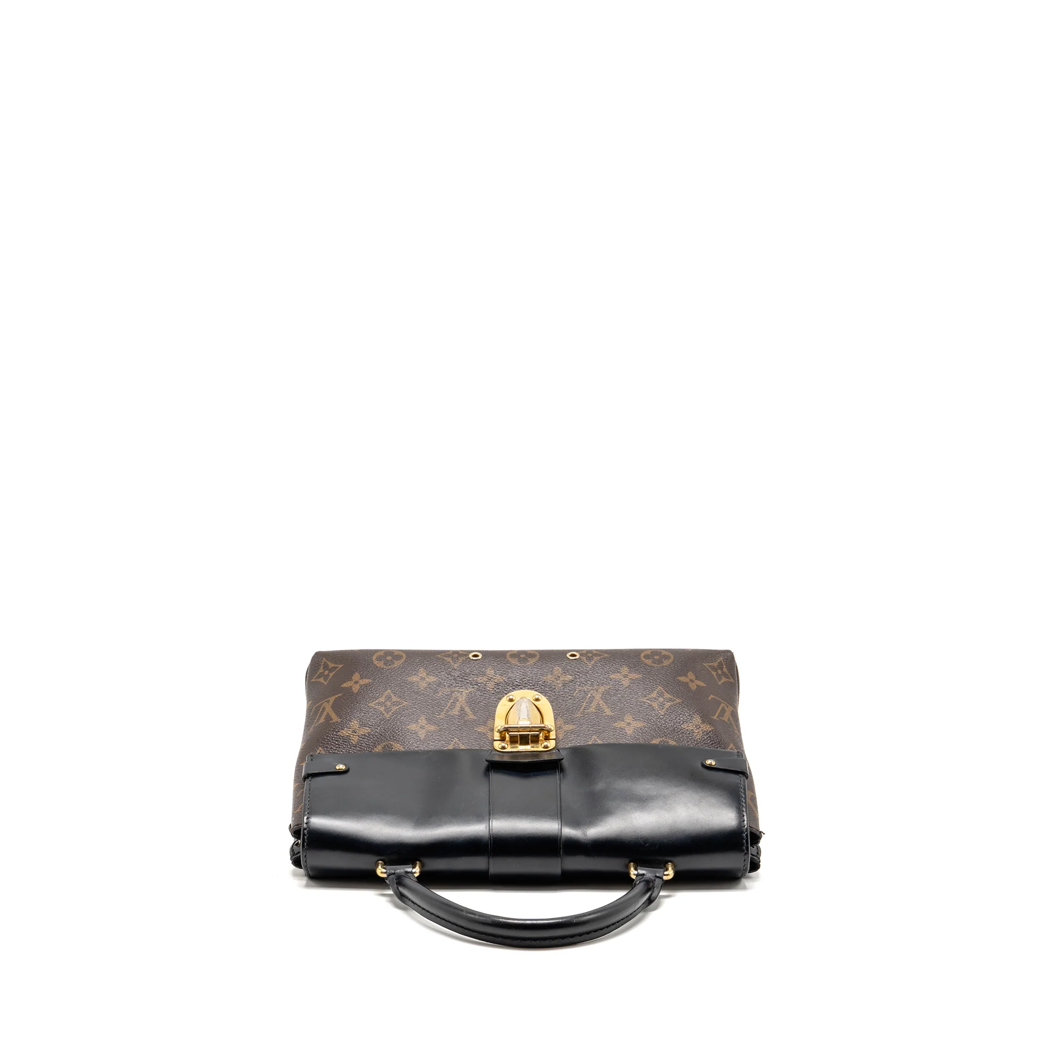 Louis Vuitton one handle MM monogram canvas/ leather black GHW - Image 5