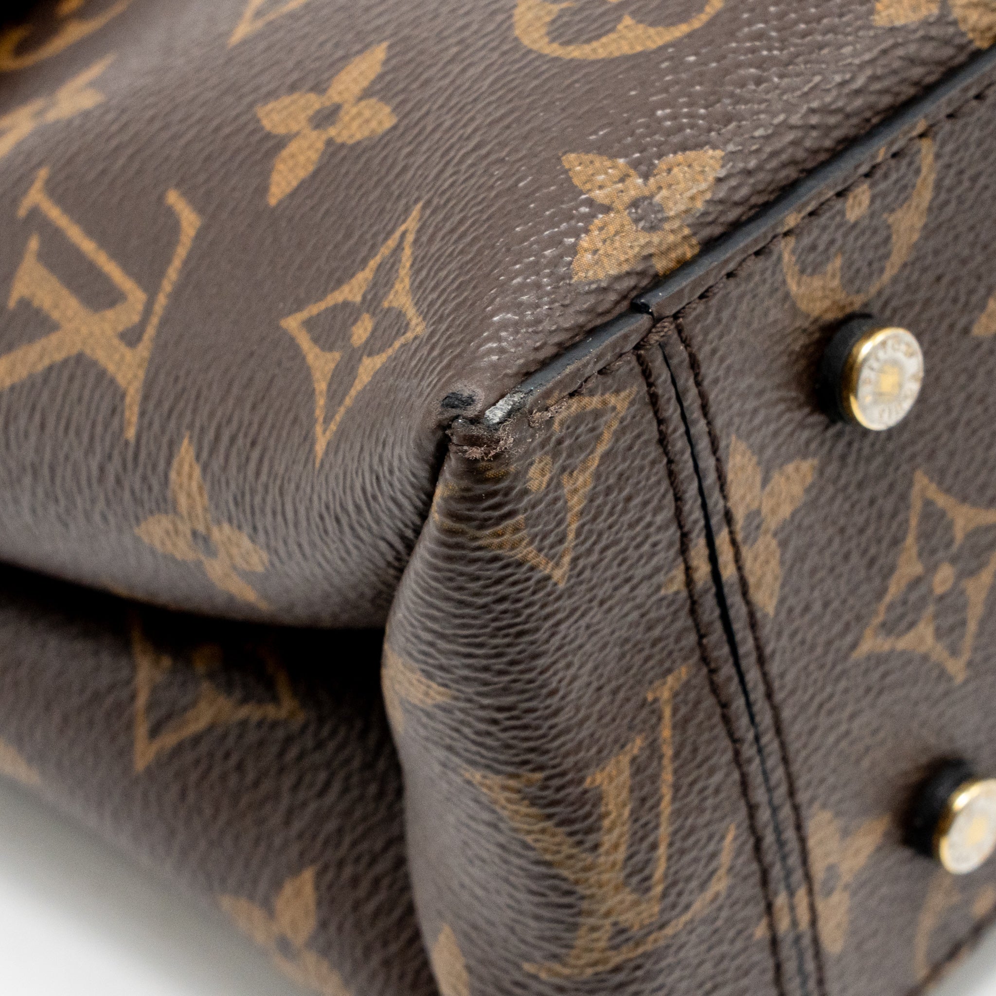Louis Vuitton one handle MM monogram canvas/ leather black GHW - Image 7