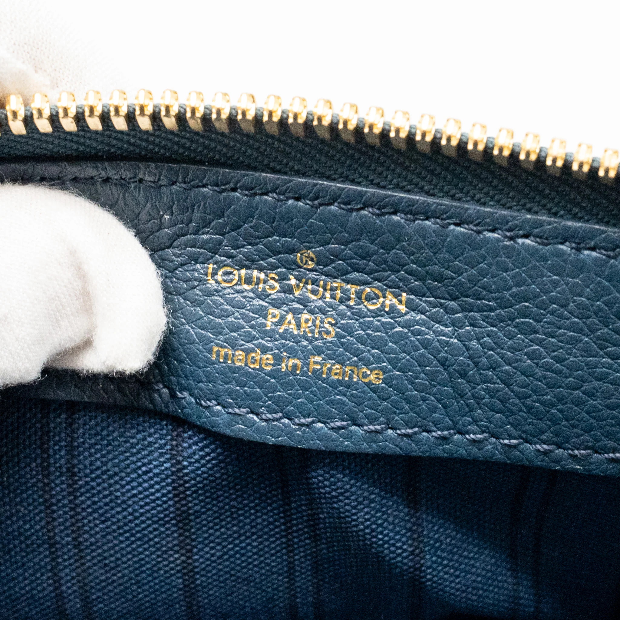 Louis Vuitton Petillante Clutch Monogram Empreinte Leather Dark Blue GHW - Image 14