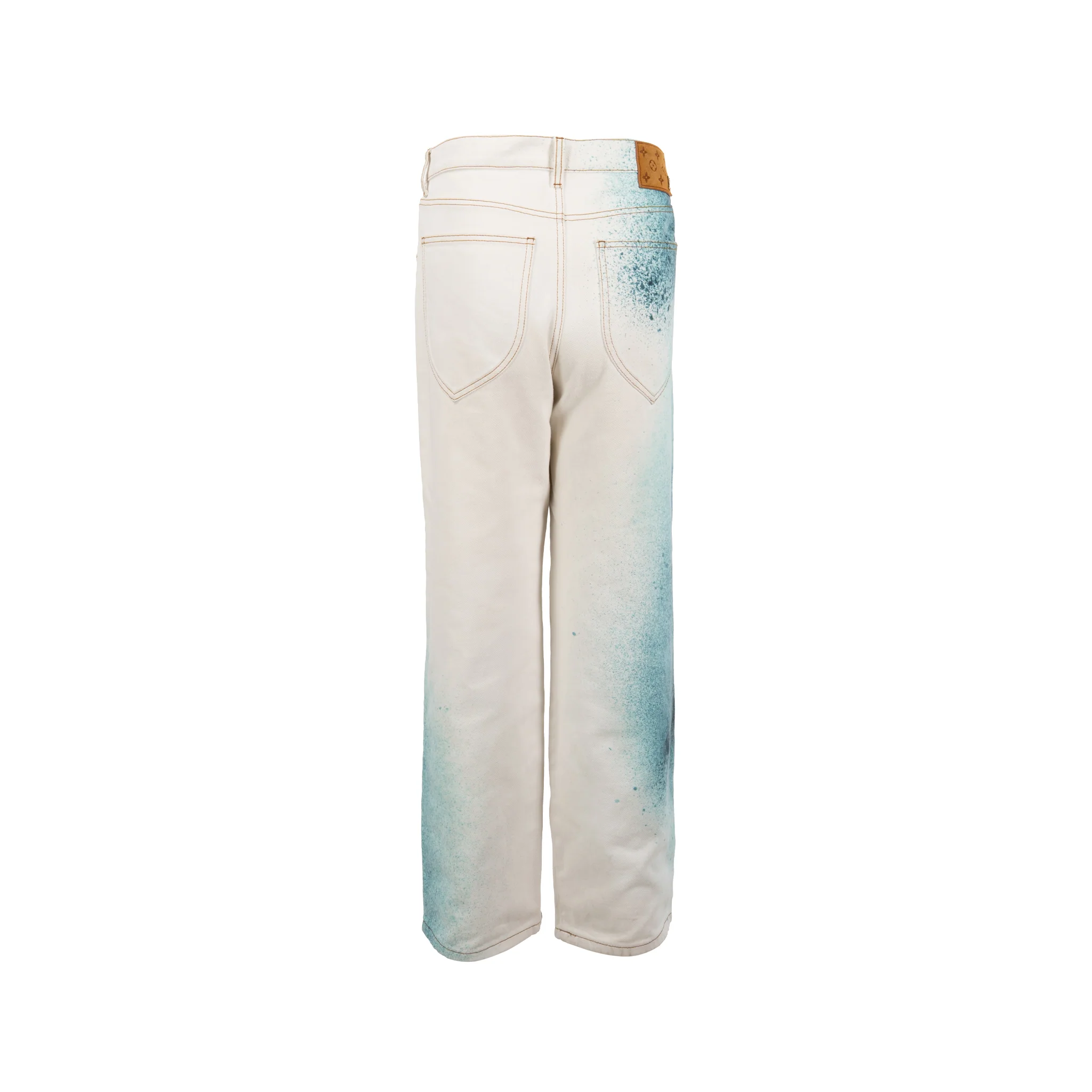 Louis Vuitton size 30 Virgil Abloh Spray Denim Pants White/Blue - Image 2