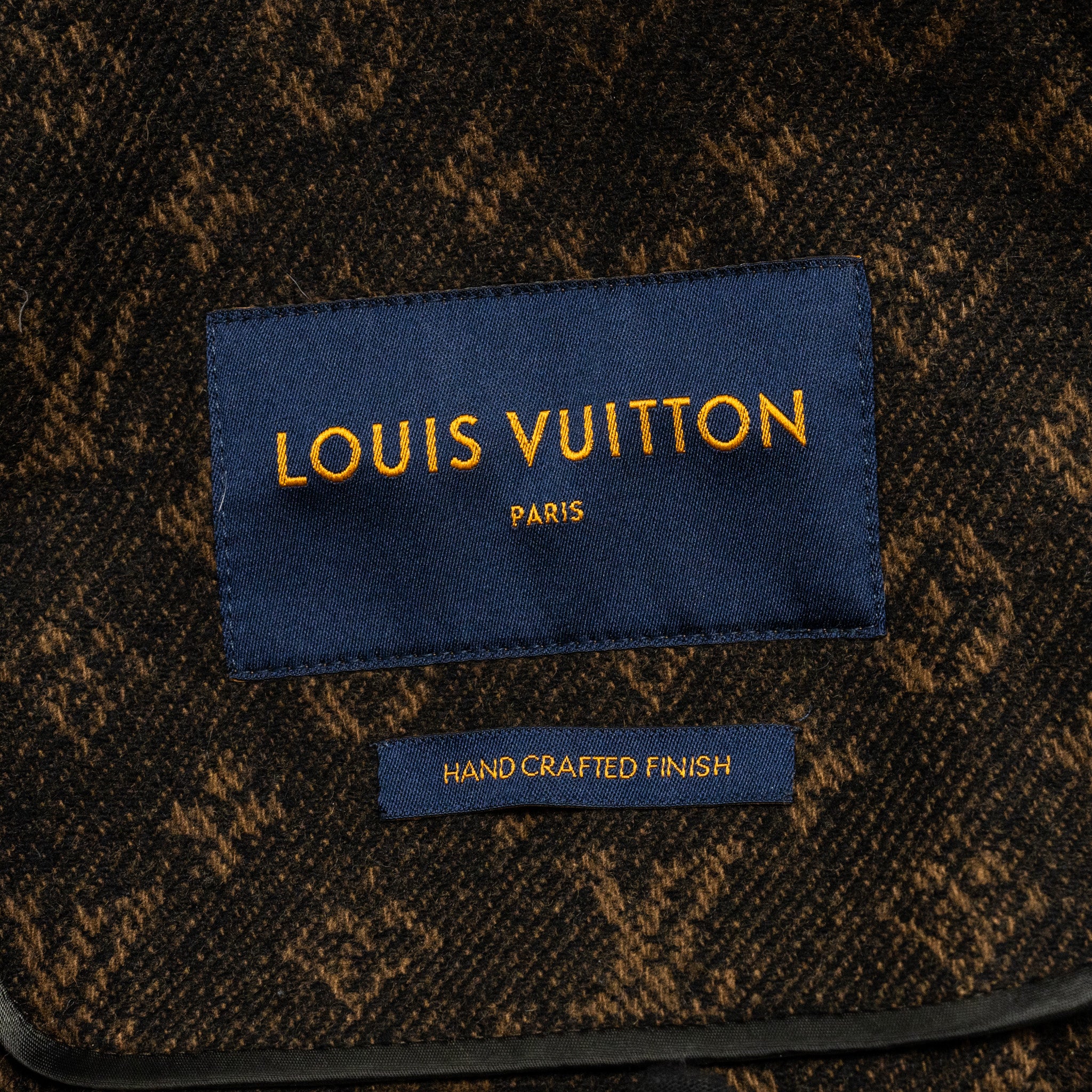 LOUIS VUITTON Size 46 Men's Bomber Jacket Wool/Cashmere Brown - Image 11