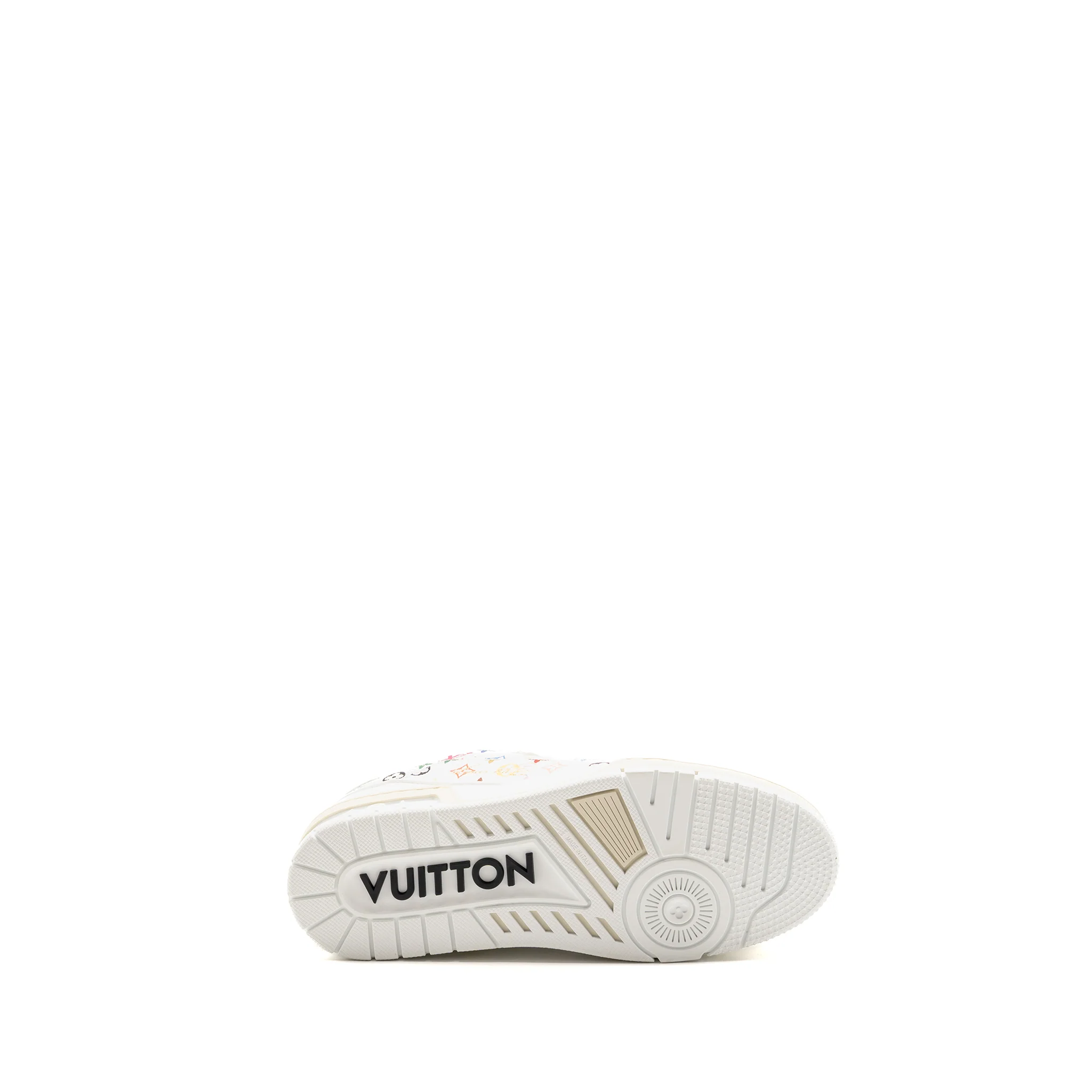 Louis Vuitton Size 6.5 Takashi Murakami LV Trainer Sneaker Grained Calfskin White/Multicolour - Image 6