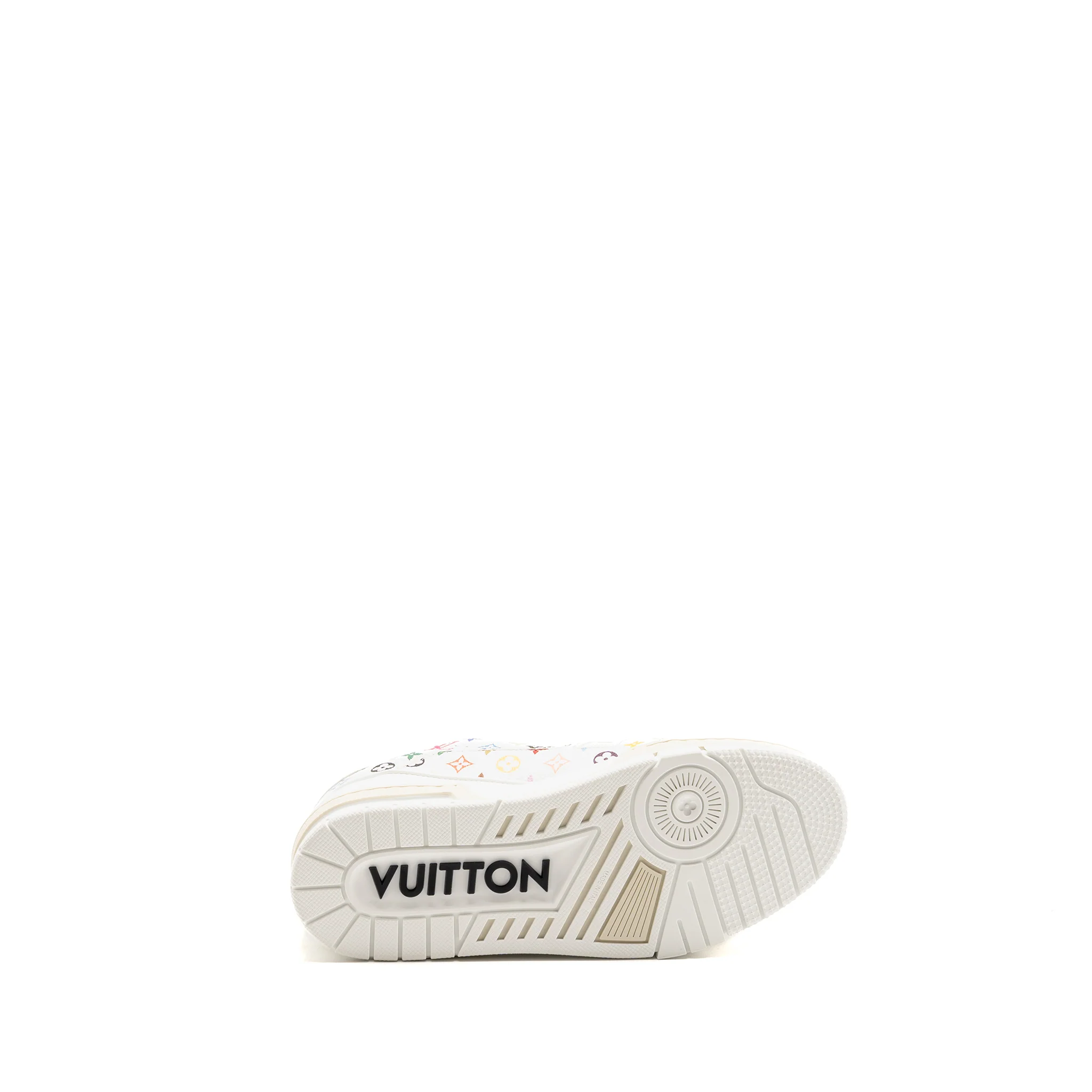 Louis Vuitton Size 6.5 Takashi Murakami LV Trainer Sneaker Grained Calfskin White/Multicolour - Image 7