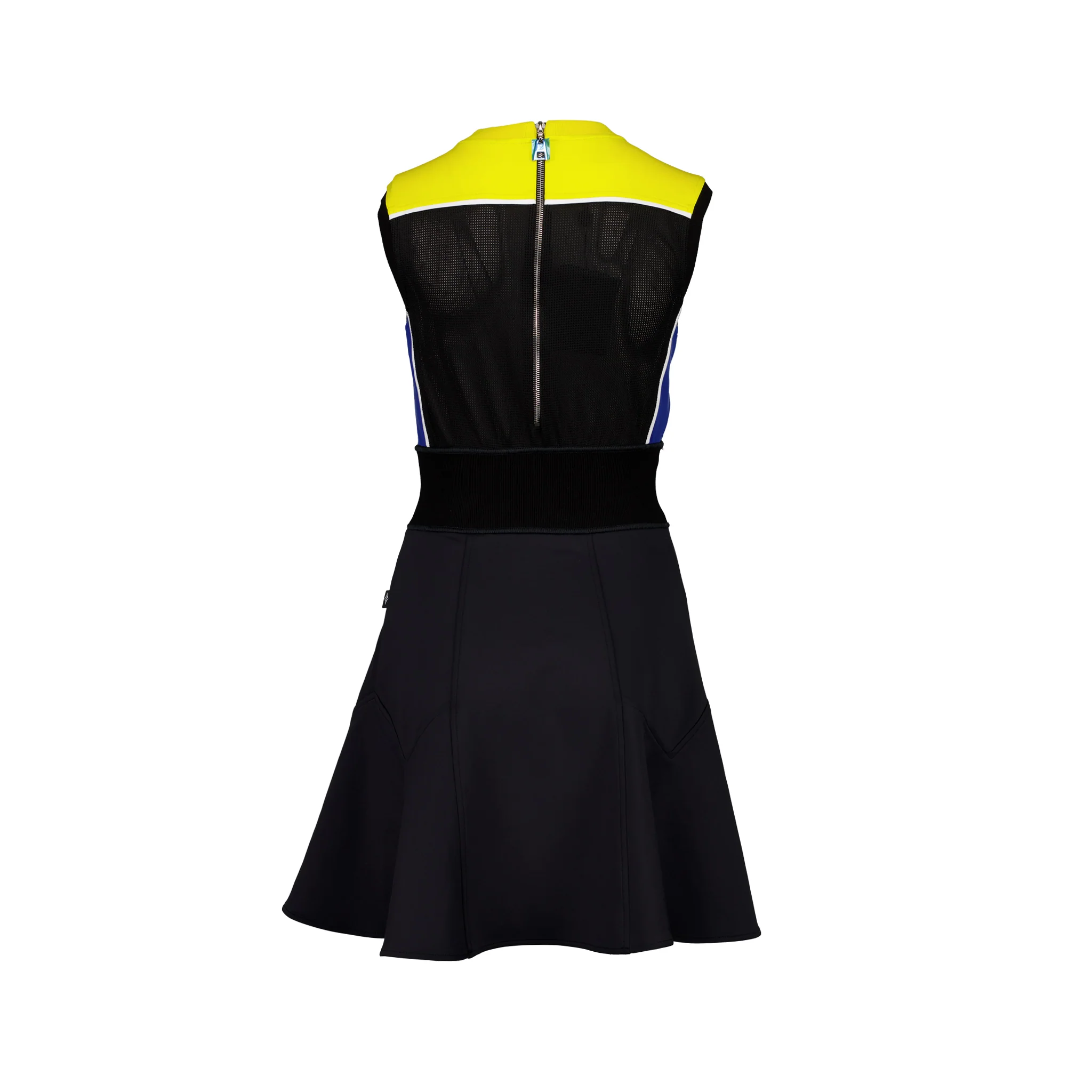 Louis Vuitton Size XS A-line Sleeveless Dress Black/Yellow/Blue Style Code:1A8LAG - Image 2