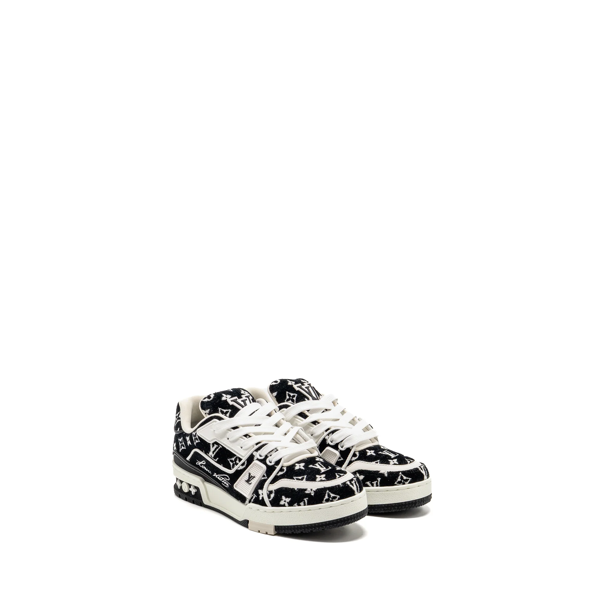 Louis Vuitton size 1.5 trainer sneakers black / white