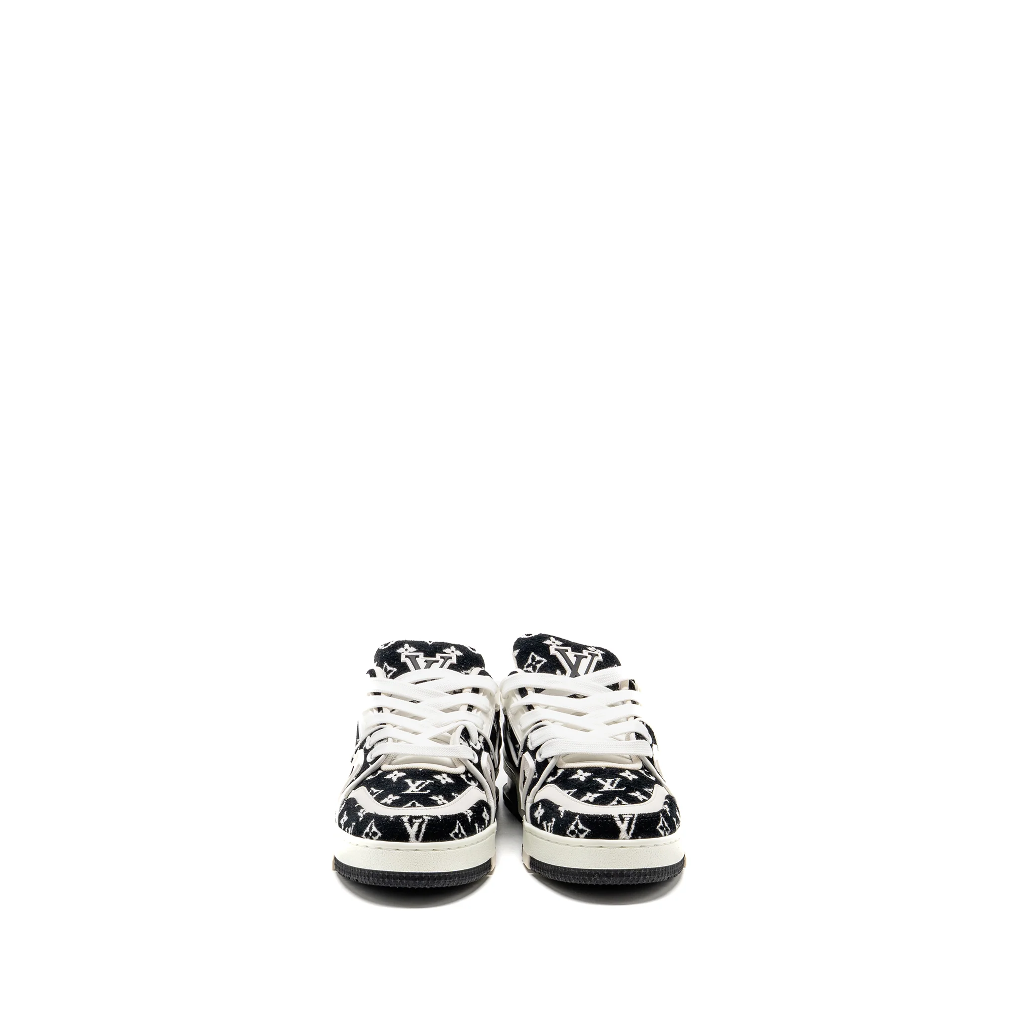 Louis Vuitton size 1.5 trainer sneakers black / white - Image 3