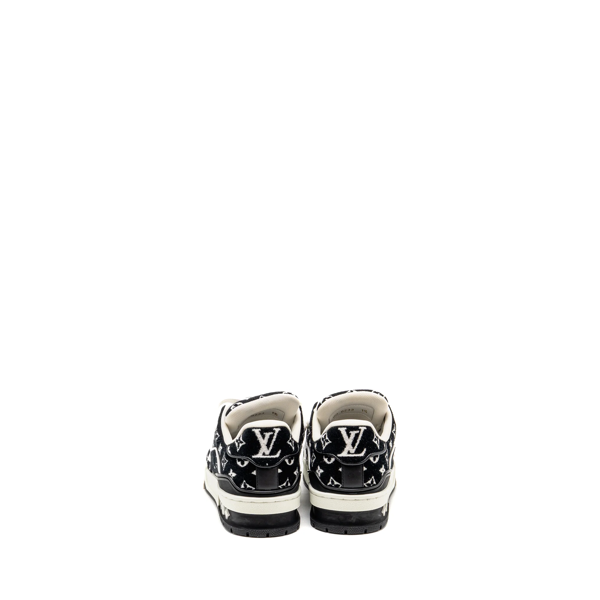 Louis Vuitton size 1.5 trainer sneakers black / white - Image 4