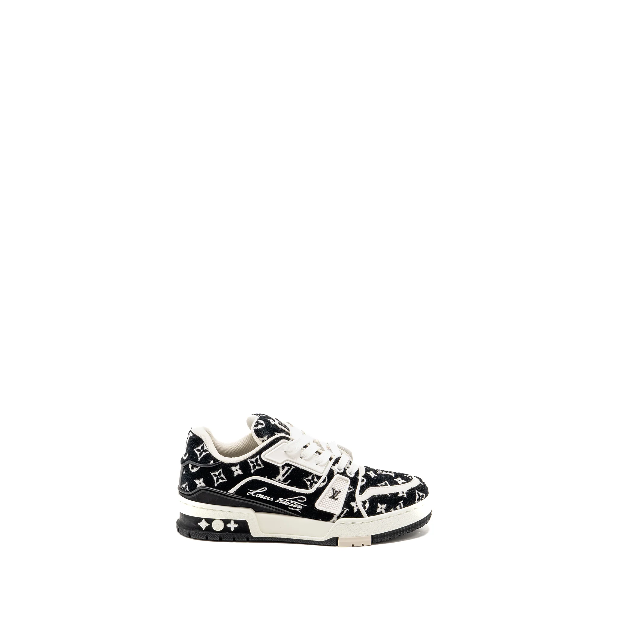 Louis Vuitton size 1.5 trainer sneakers black / white - Image 5