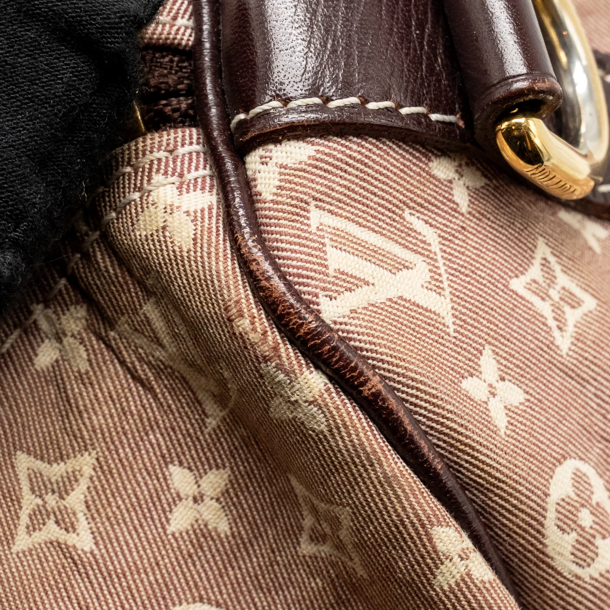 Louis Vuitton Speedy 30 Bandouliere Sepia Monogram Idylle Burgundy GHW - Image 11