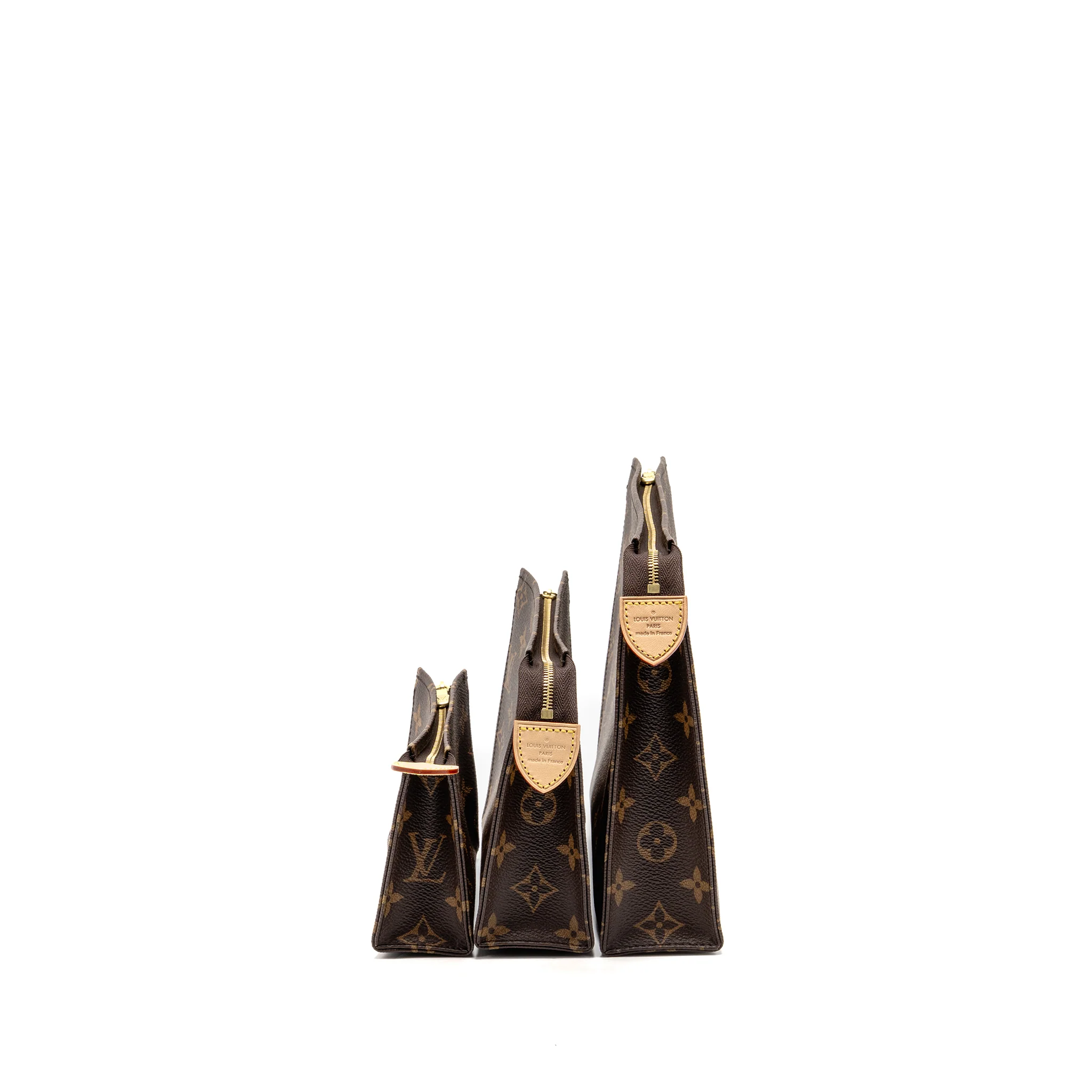 Louis Vuitton Trio Toilet Pouch Monogram Canvas GHW - Image 4