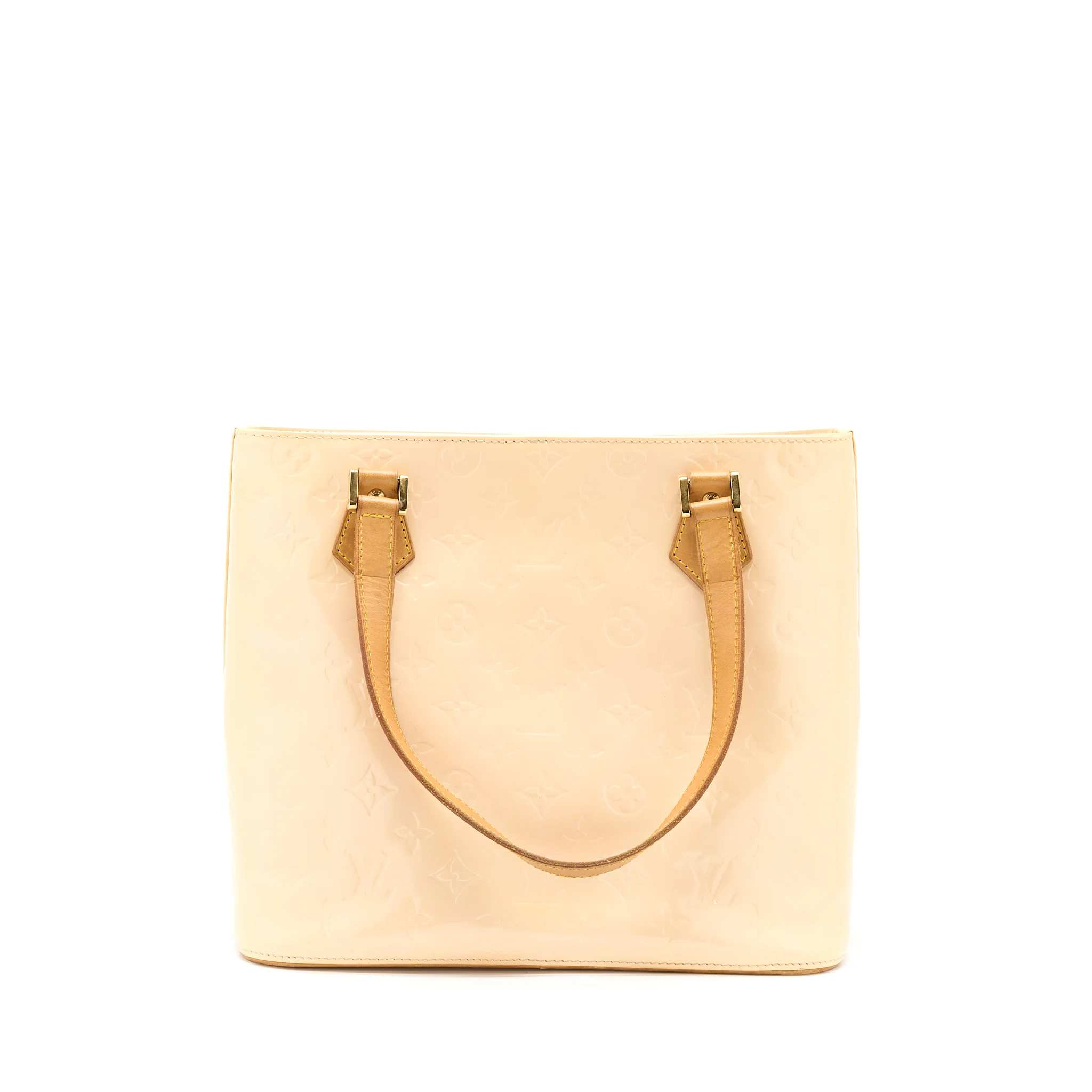 Louis Vuitton Vintage Huston Tote Vernis Beige GHW - Image 2