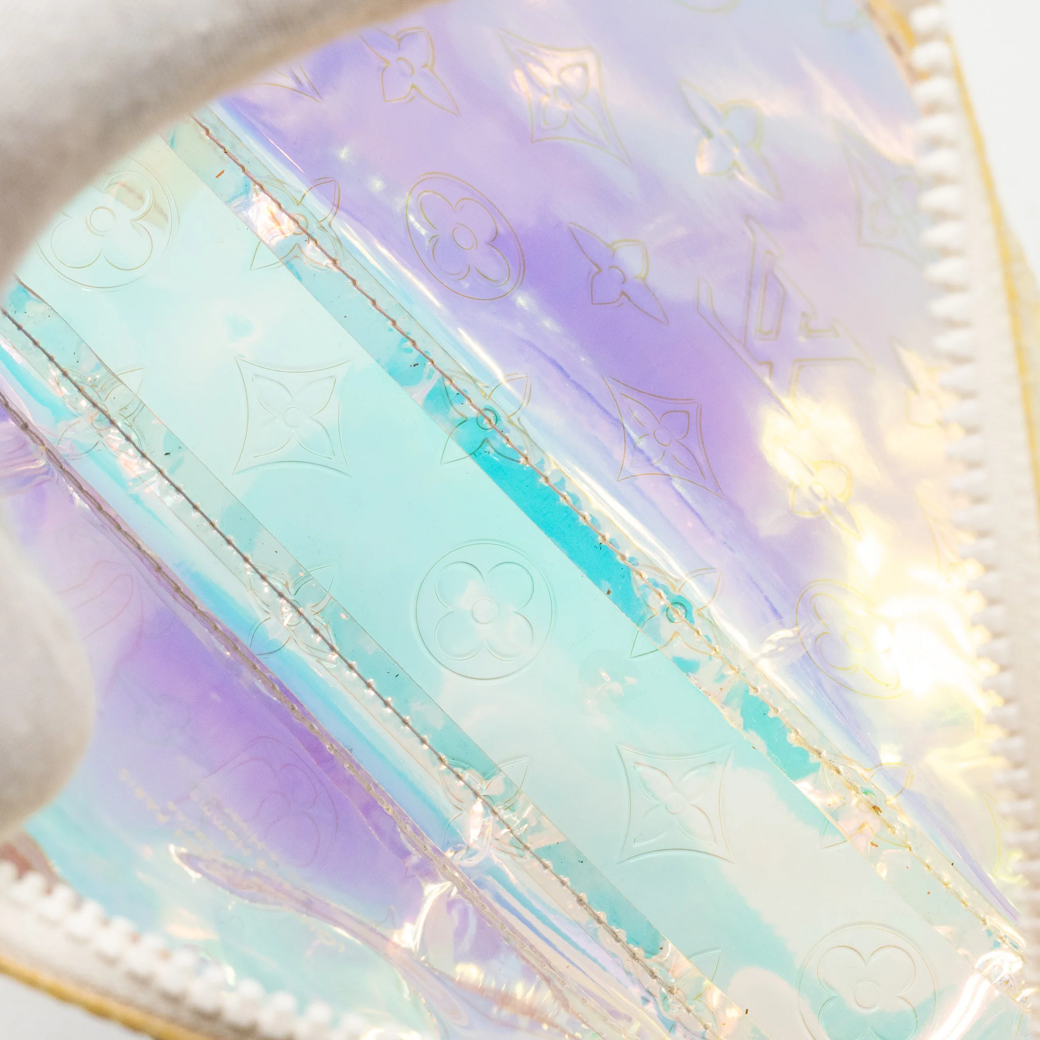 Louis Vuitton Virgil abloh pochette iridescent monogram pvc multicolor white hardware - Image 14